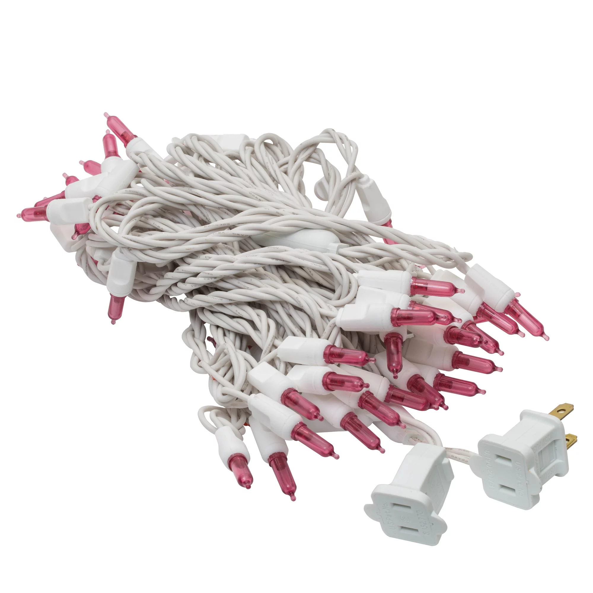 Vickerman 50 Magenta Italian LED on White Wire, 25' Christmas Single Mold Light Strand