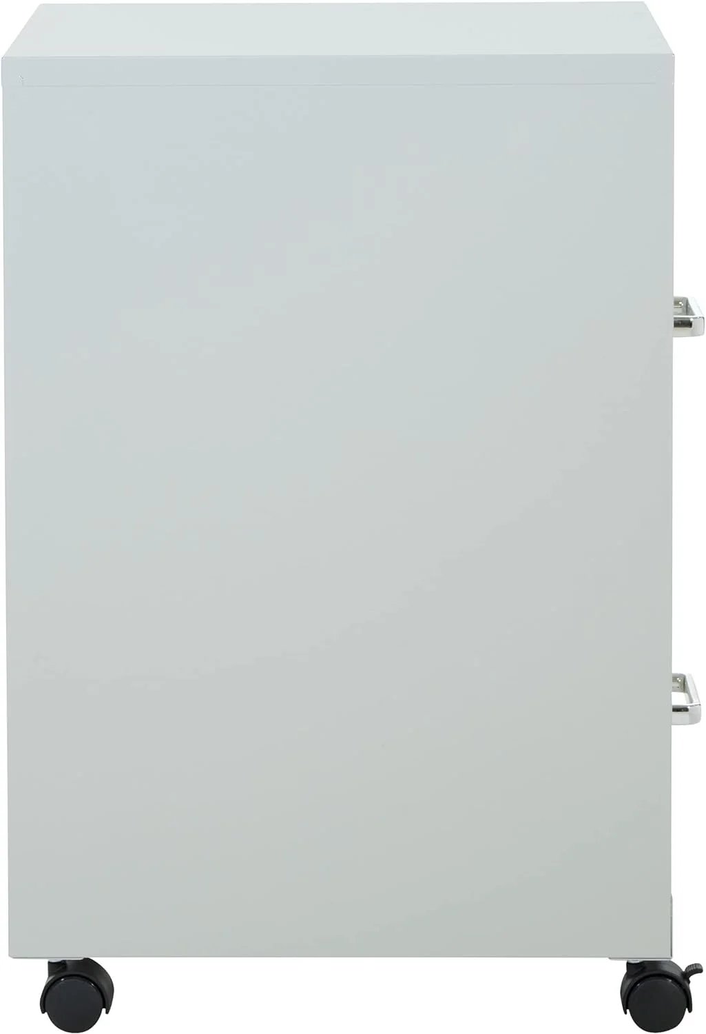 OSP Home Furnishings 2 Drawer Mobile Locking Metal File Cabinet, Grey