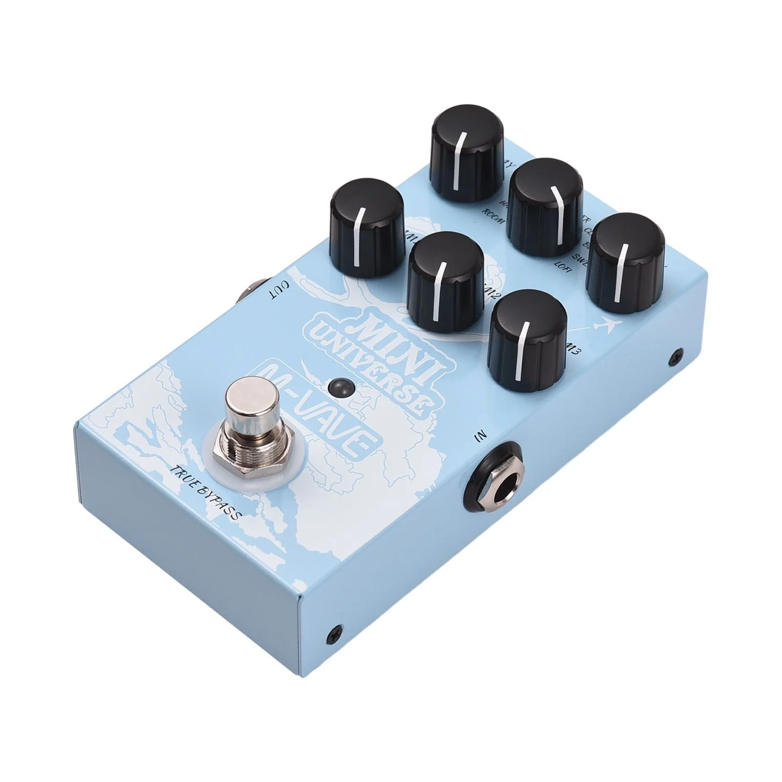 M-VAVE Digital Reverb Pedal for Guitar Bass - -UNIVERSE, 9-Mode Reverb Selection, Effect Maker ,Blue