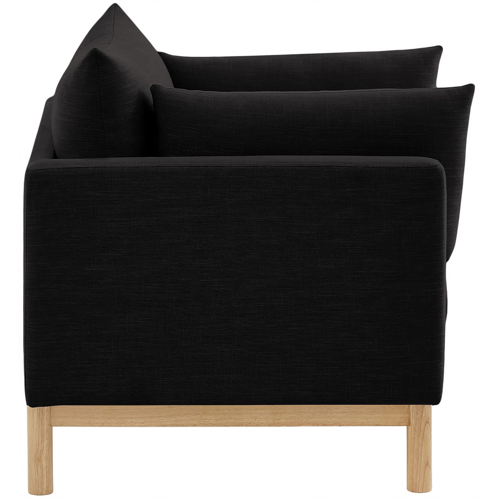 Meridian Furniture Langham Black Linen Textured Fabric Chair