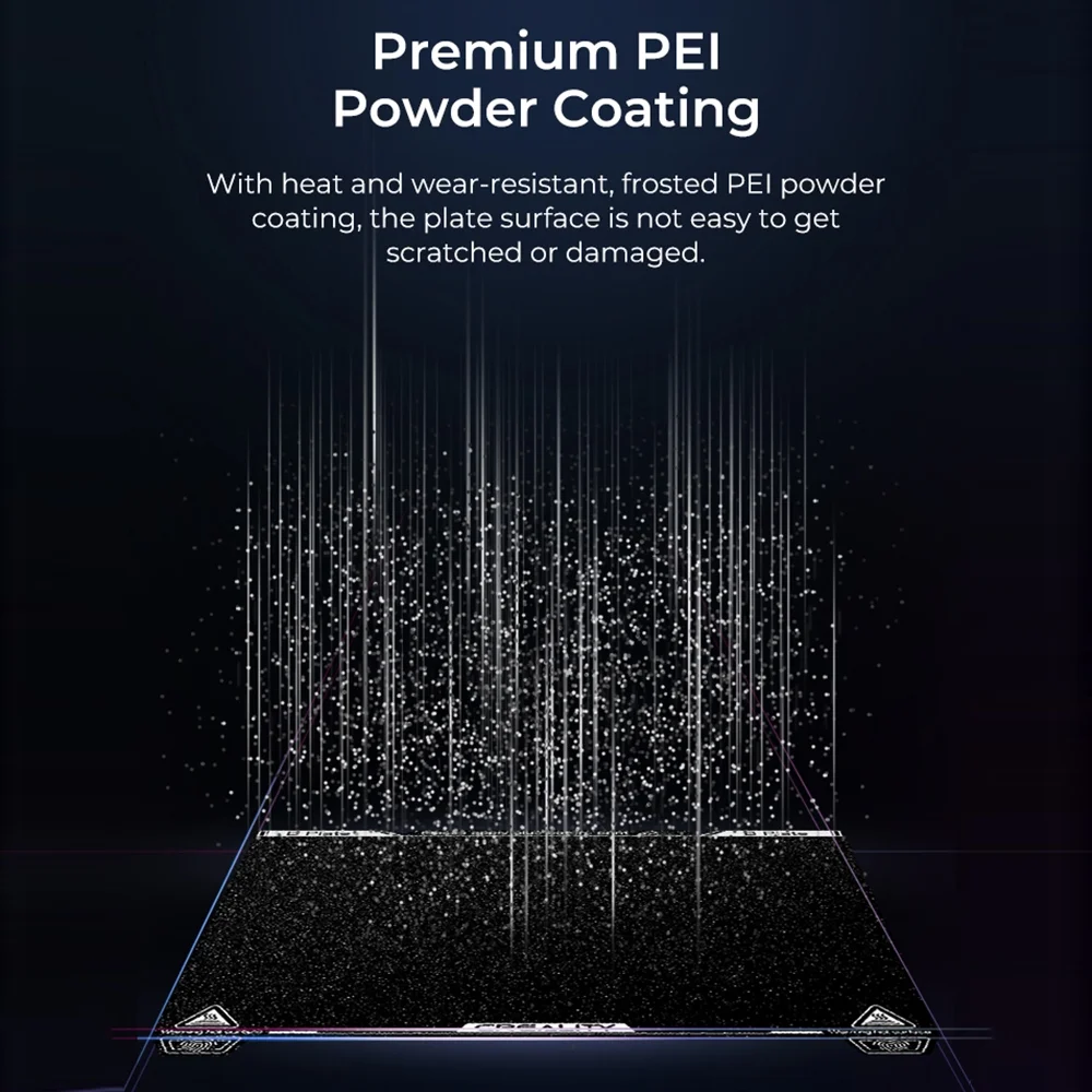 Creality 3D 3D printer printing platform,Kit 315 * Model Removal Wear PLA/ABS K1 Max PEI Resistance Suitable 3D Printers Resistance Easy Model Removal 315 * 310mm Build Plate 3D Printers 315x310mm