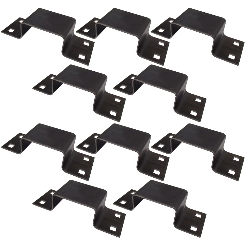 RAParts (10) Bolt-On Pocket Brackets for Utility Trailer Stake Body 12 Gauge Steel
