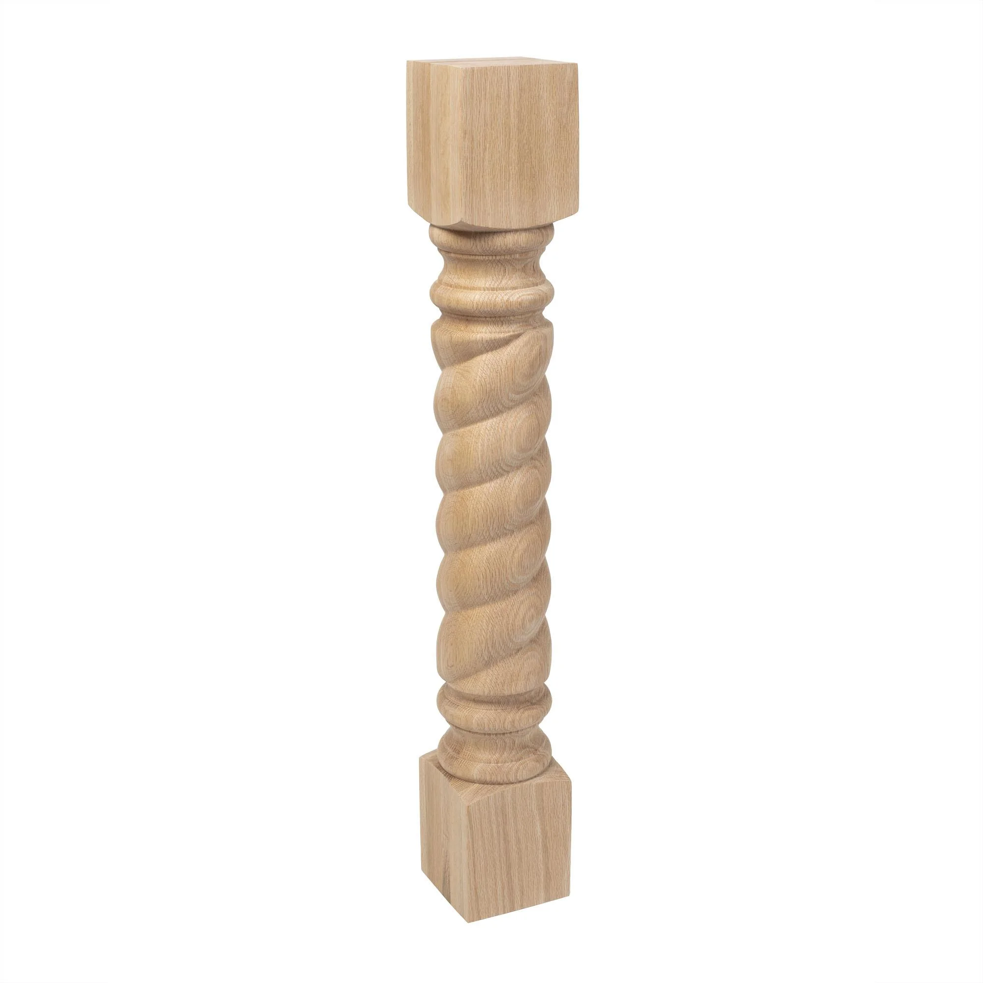 Designer's Edge Millwork 35-1/4 in. High x 5 in. Wide x 5 in. Depth Unfinished North American Solid Red Oak Rope Kitchen Island Leg