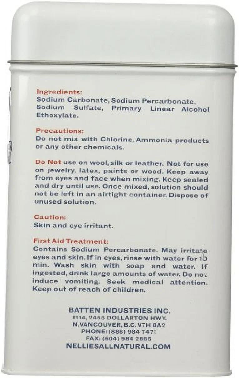 Nellie's - All-Natural Oxygen Brightener - Pack of (2) 2lb Tins (4lb total)