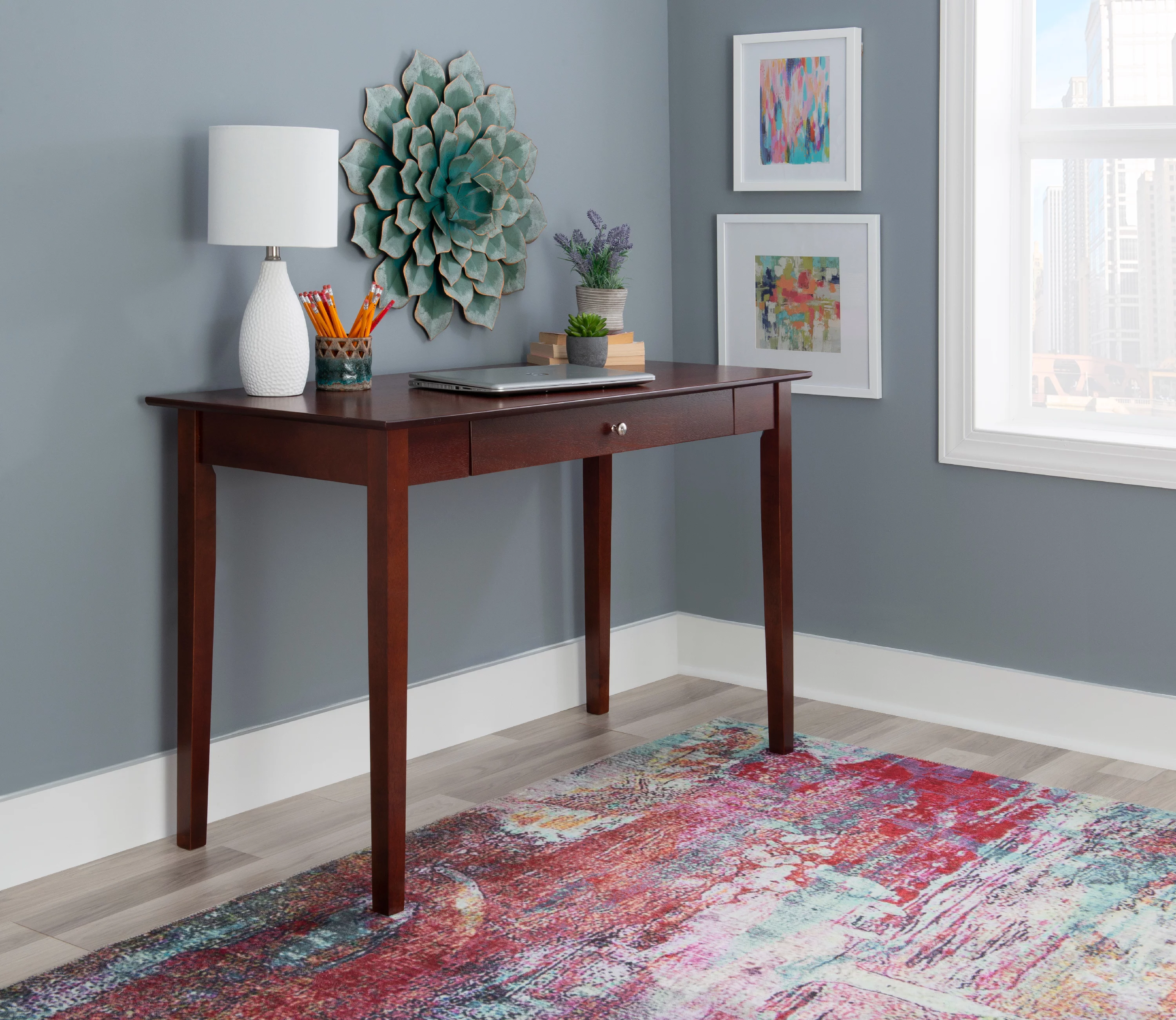 Linon Lenton Single Drawer Desk, 47.25