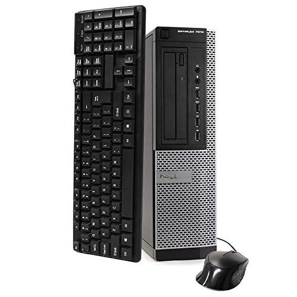 Pre-Owned Desktop Computer Package Compatible With Dell Optiplex 7010 Intel Quad Core i5 3.2-GHz, 8GB RAM, 500GB, 17 Inch LCD, Keyboard, Mouse, DVD, WiFi, Windows 10 Professional (Refurbished: Good)