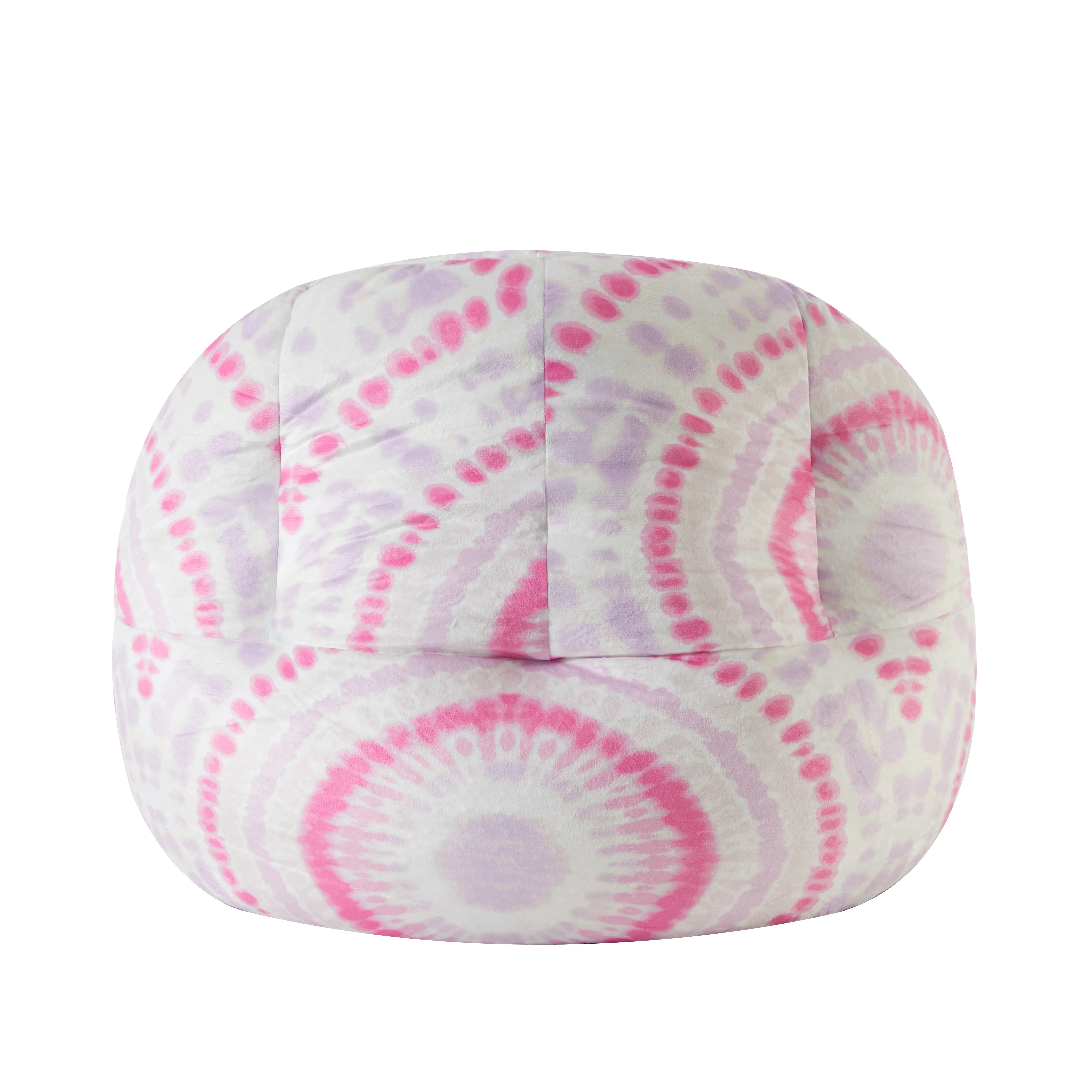 Justice Micromink Faux Fur Bean Bag Chair, Pink Tie Dye