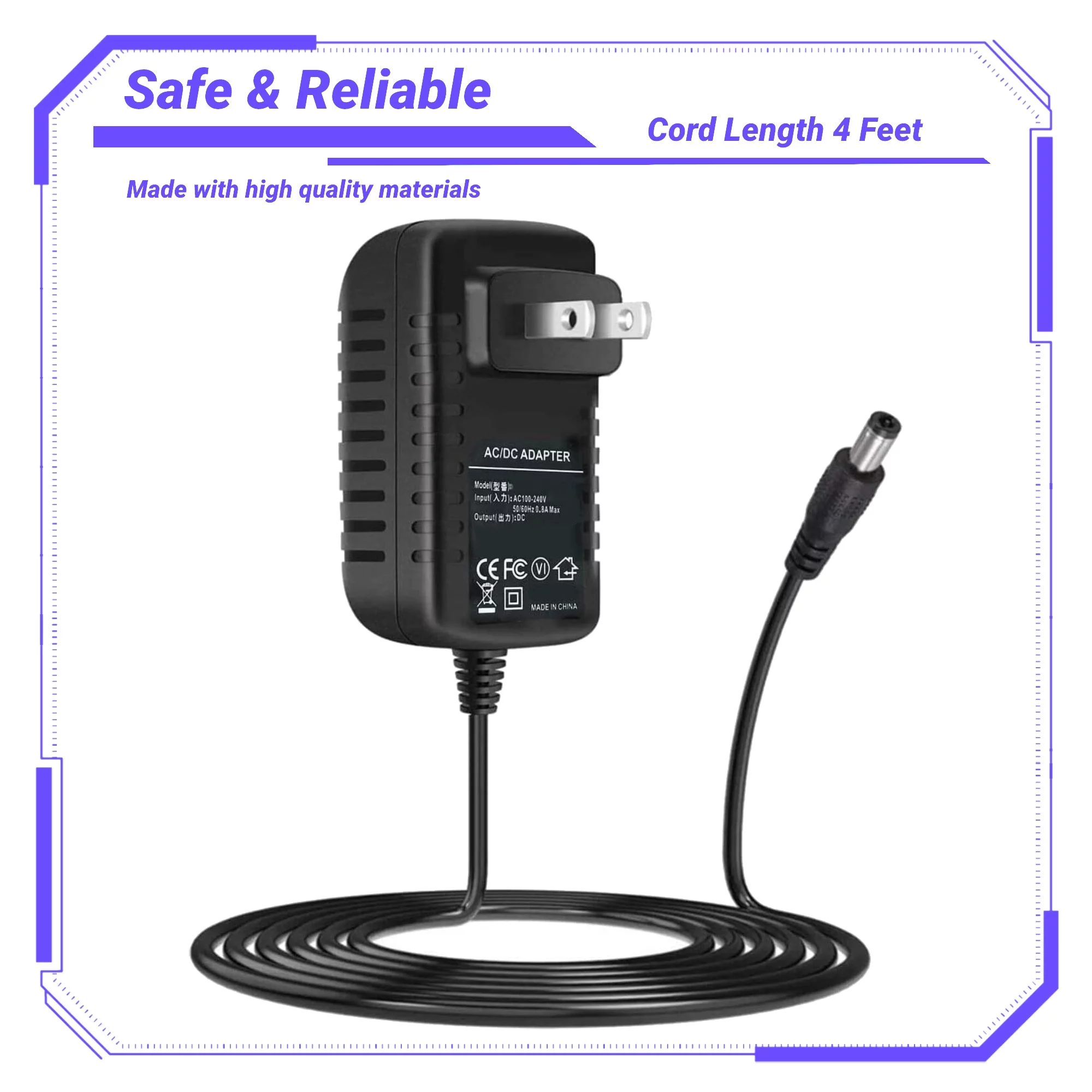 K-MAINS Compatible 12V 2A AC / DC Adapter Replacement for Sony DVDirect VRD-MC3 VRD-MC5 DVD Recorder Power Cord