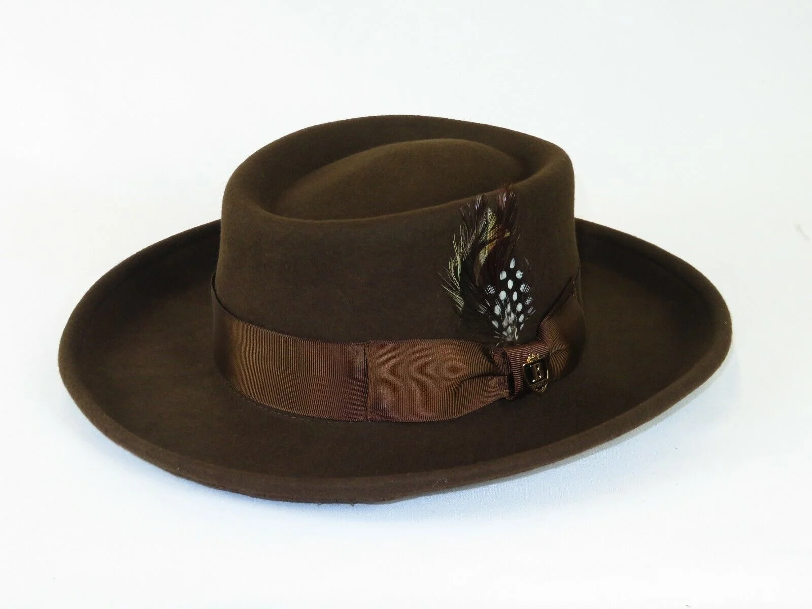 Men Bruno Capelo Hat Australian Wool Crushable Wide Brim GAMBLER GAM101 Brown