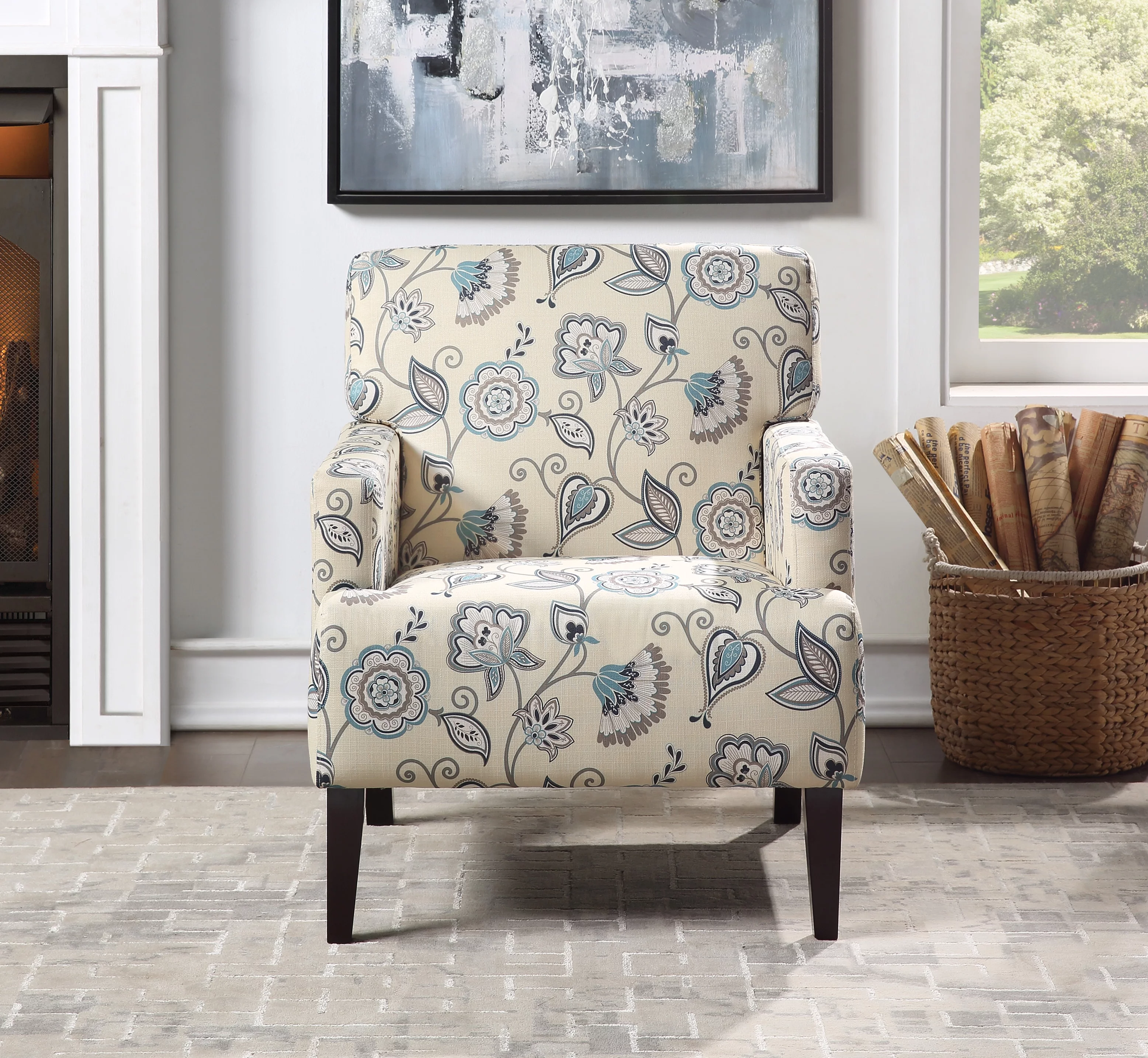 OSP Home Furnishings Carrington Club Chair, Avignon Sky