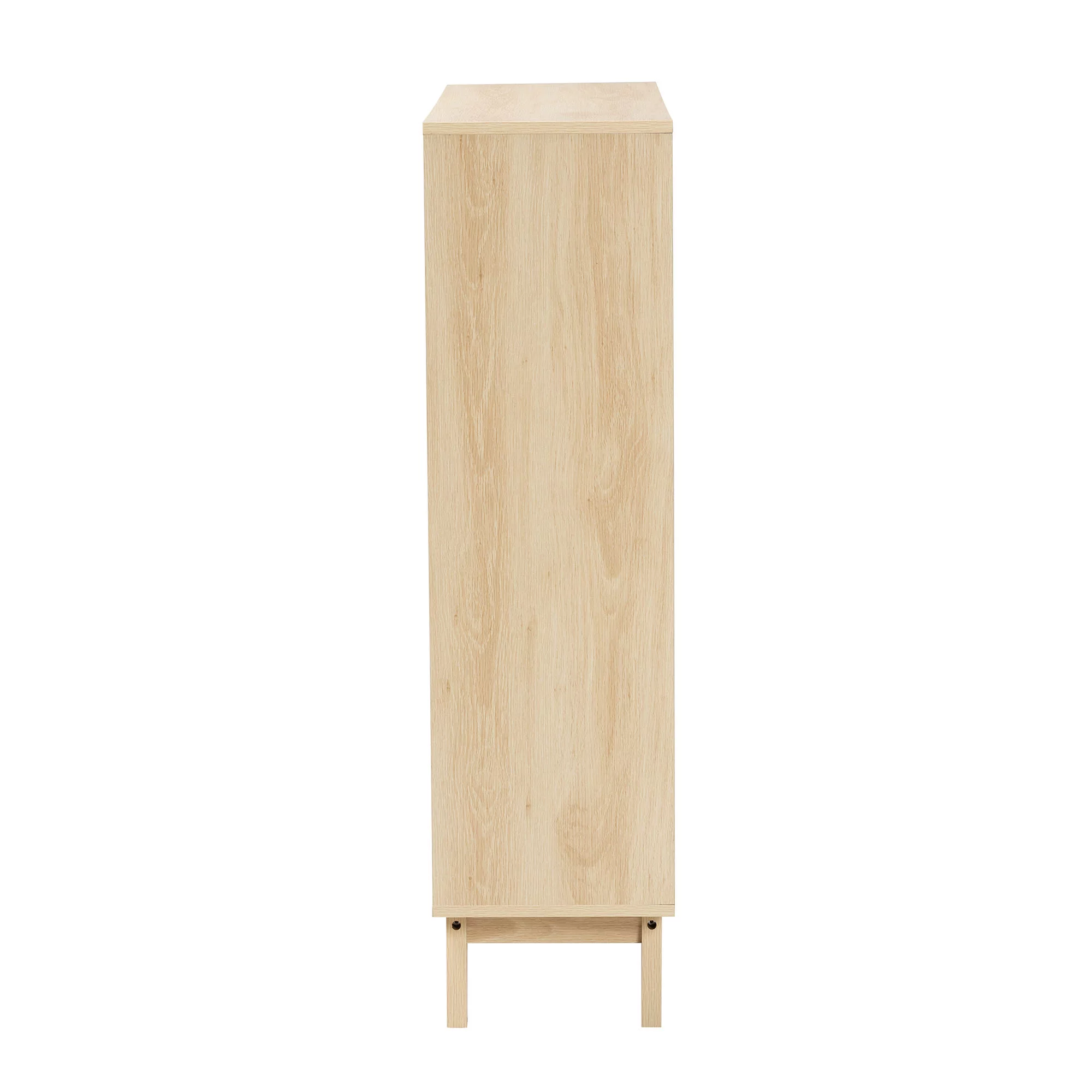 Baxton Studio Danina Japandi Oak Brown Finished Wood Bookshelf