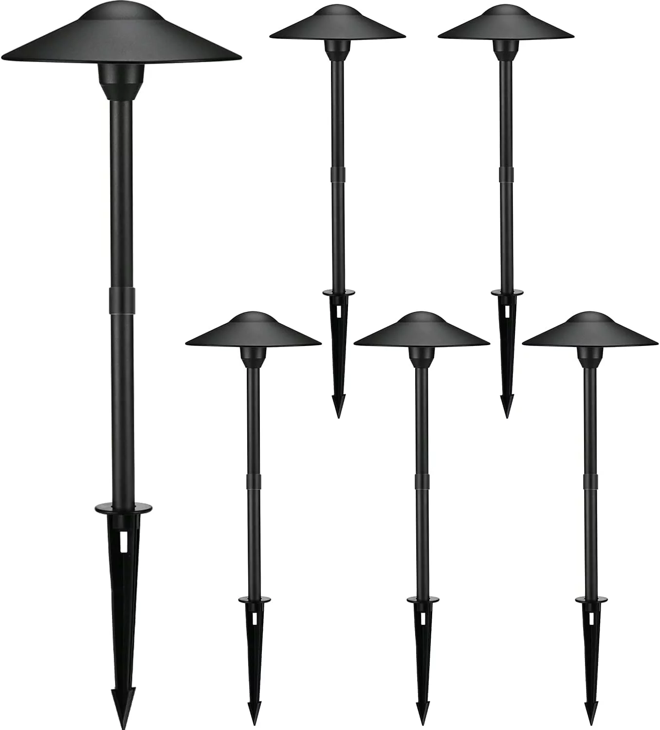 3W LED Landscape Lights Landscape Lighting Low Voltage Outdoor Pathway Lighting Replaceable LED Bulb 3000K Aluminum housing with ABS Ground Stake for Yard Patio Driveway Bronze, Pack of 6