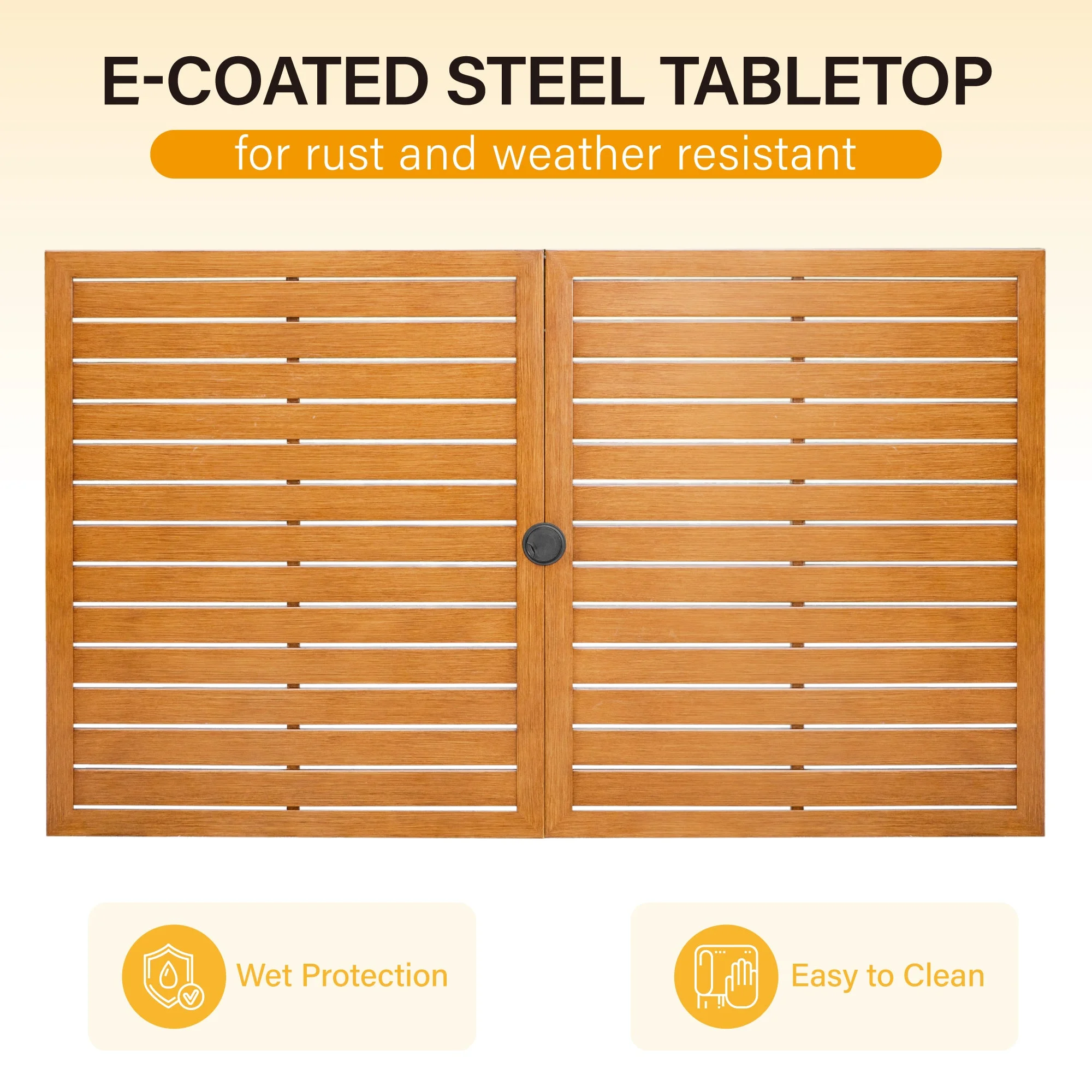 Sophia & William 7-Piece Metal Patio Dining Set Swivel Chairs and Steel Table Set