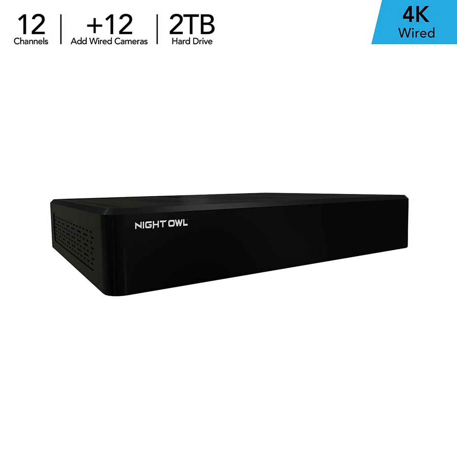 Night Owl 12 Channel 4K Wired DVR with 2TB HDD (Add up to 12 4K Light Cameras)