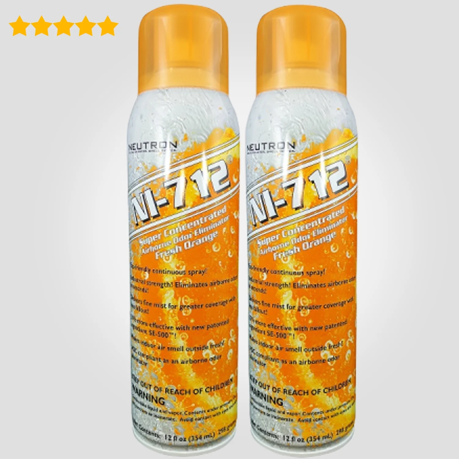 Ni-712 Odor Eliminator, Orange Continuous Spray, 2 Cans