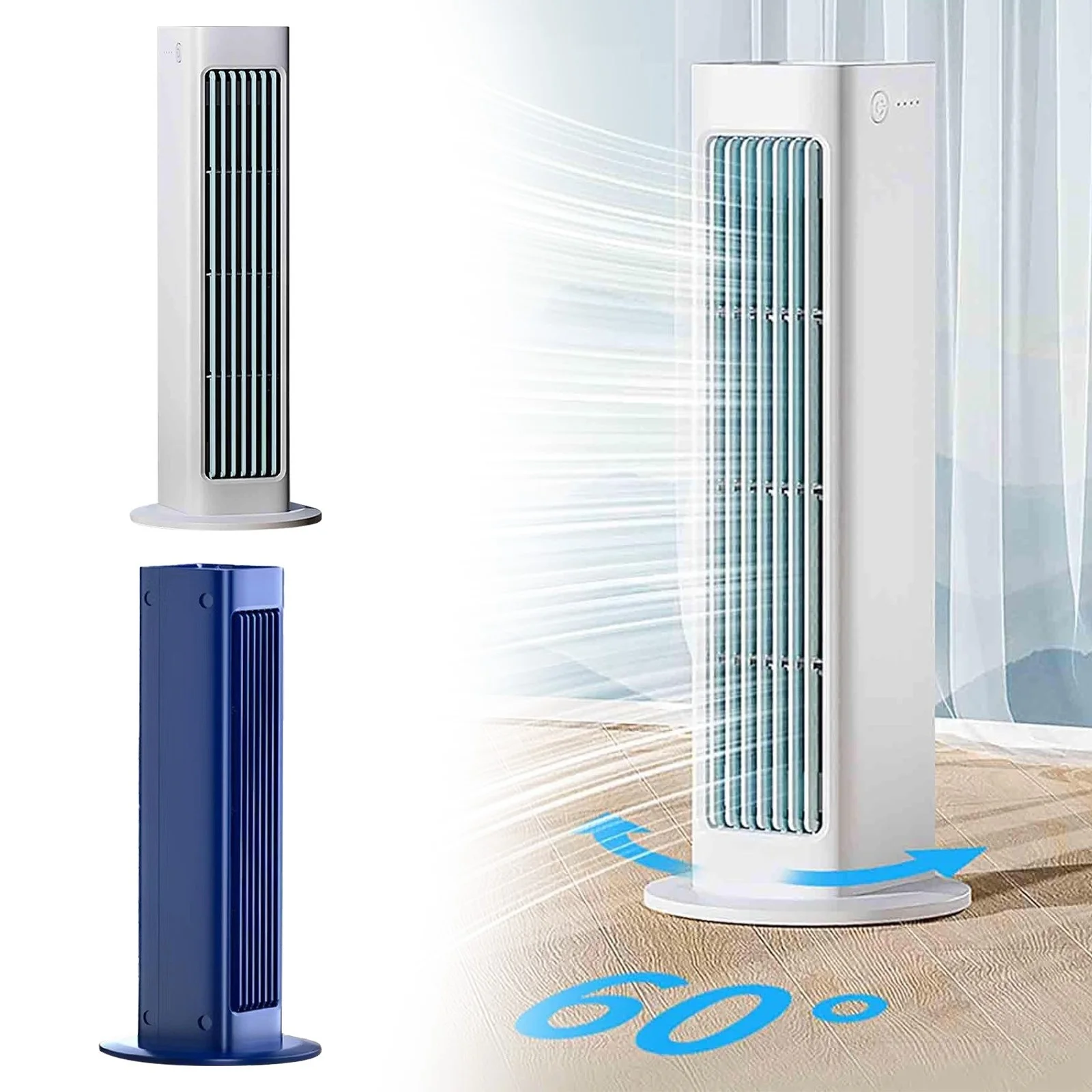 LLQkigsxse Small Window Fans for Bedroom Leafless Tower Fan Multi Functional Vertical/horizontal/wall Installation Remote Control Speed Regulation 60 Swing 4000mAh Rechargeable Boy Birthday Gifts