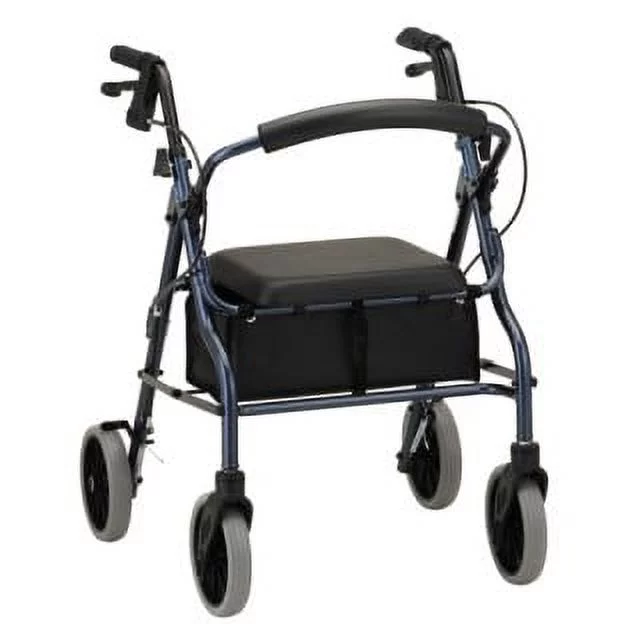 Rollator Nova Zoom 20 Aluminum Rolling Walker Weight Capacity 300 lbs (Blue)
