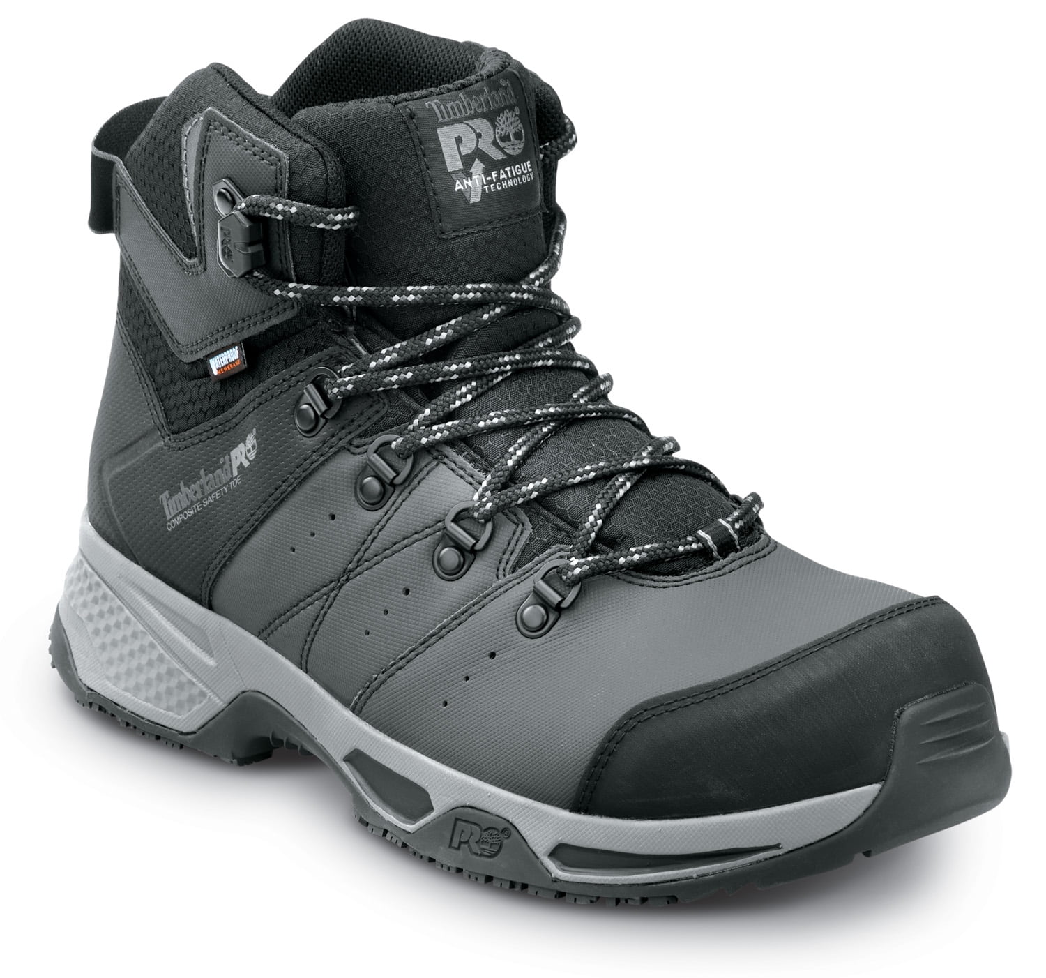 Timberland PRO  Switchback, Men's, Black/Grey Pop, Comp Toe, EH, WP, MaxTRAX Slip-Resistant Work Hiker  (11.0 W)