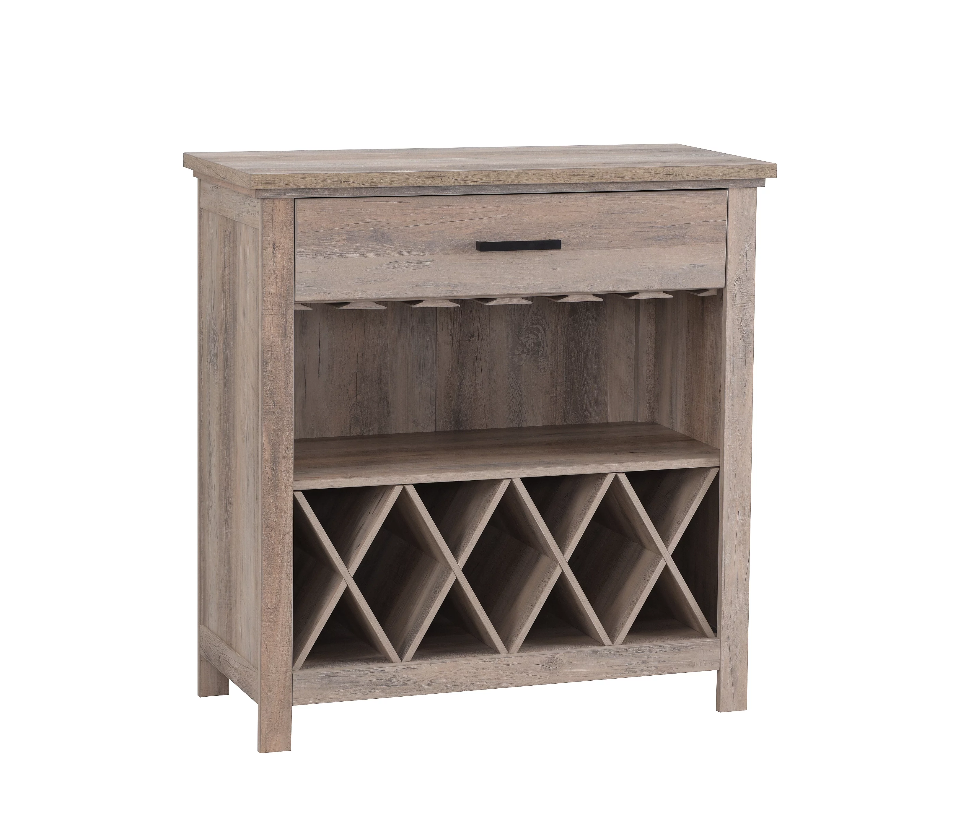 Home Source Jill Zarin Bar Sideboard in Grey Wash in Wood
