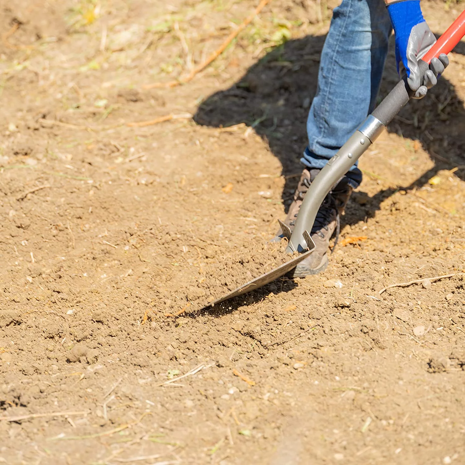 Radius Garden 58-in Long Handle Round Point Digging Shovel, Steel Shovel Head with Fiberglass Shaft