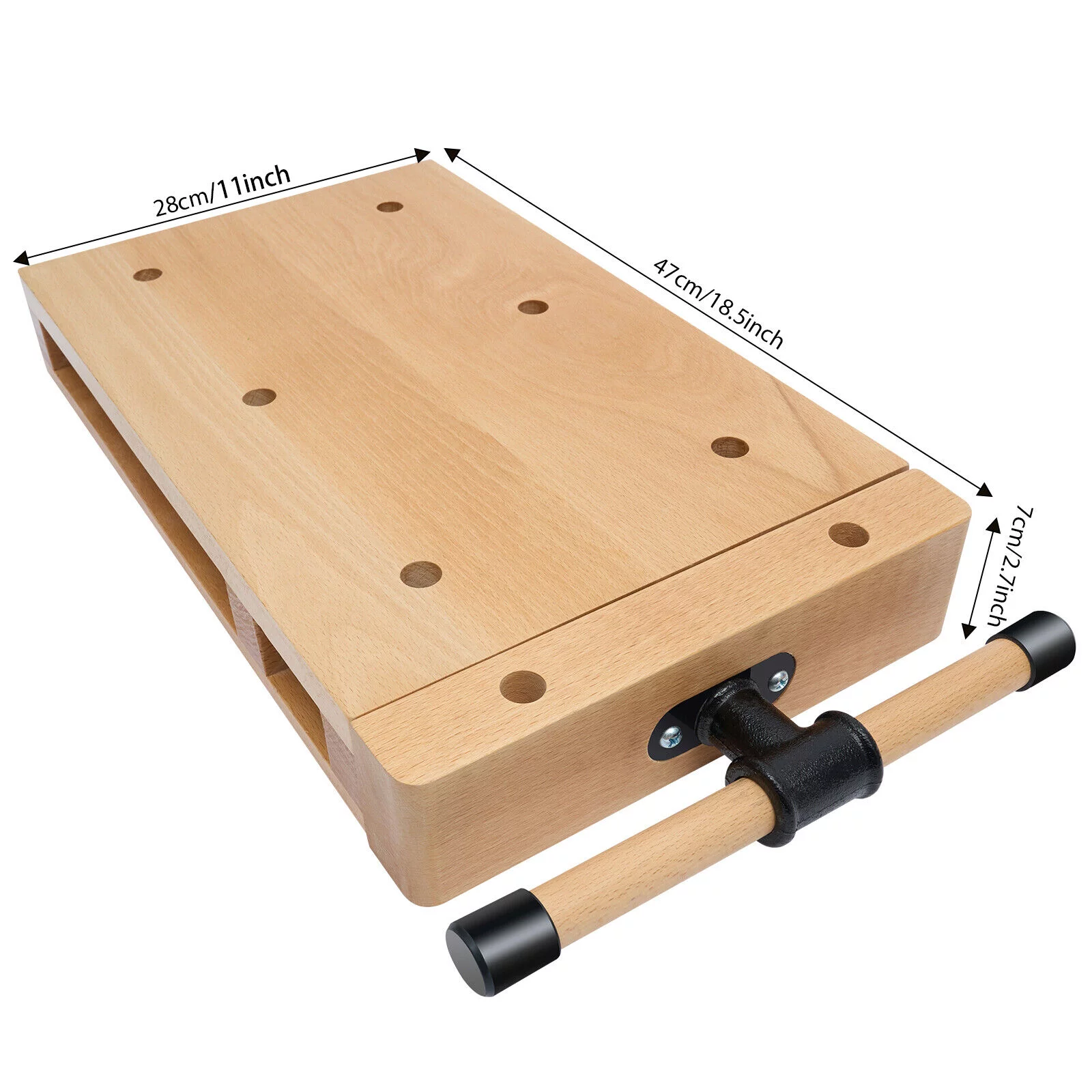 Portable Wood Workbench Desktop Woodworking Vise Smart Vice Superior Clamping Original Wood Color