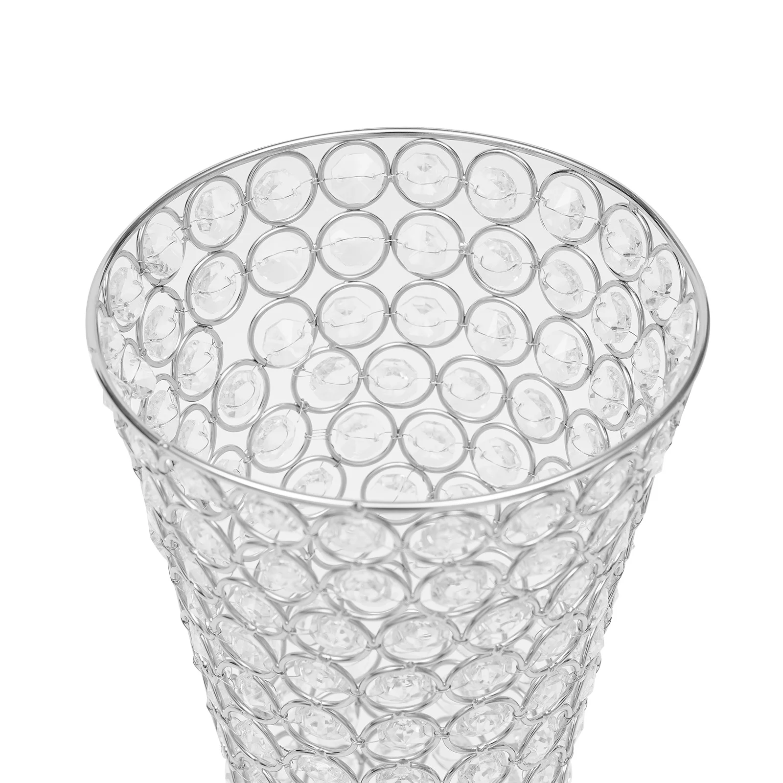 Loyalheartdy 2Pcs Crystal Trumpet Flower Vase 20.86