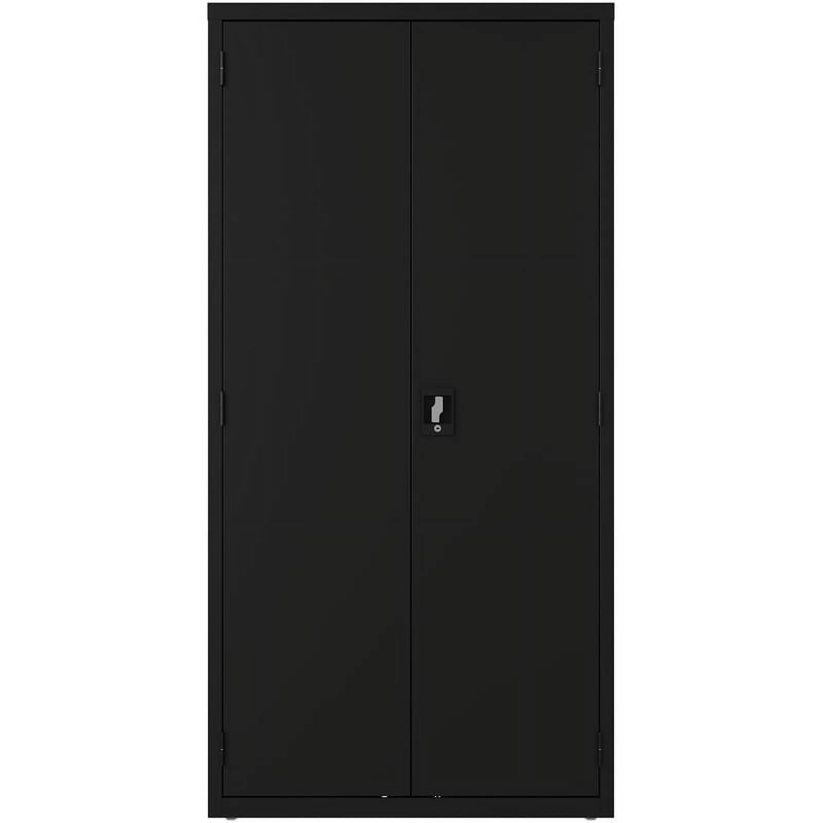 Pemberly Row Metal Wardrobe Cabinet 18in D x 36in W x 72in H in Black