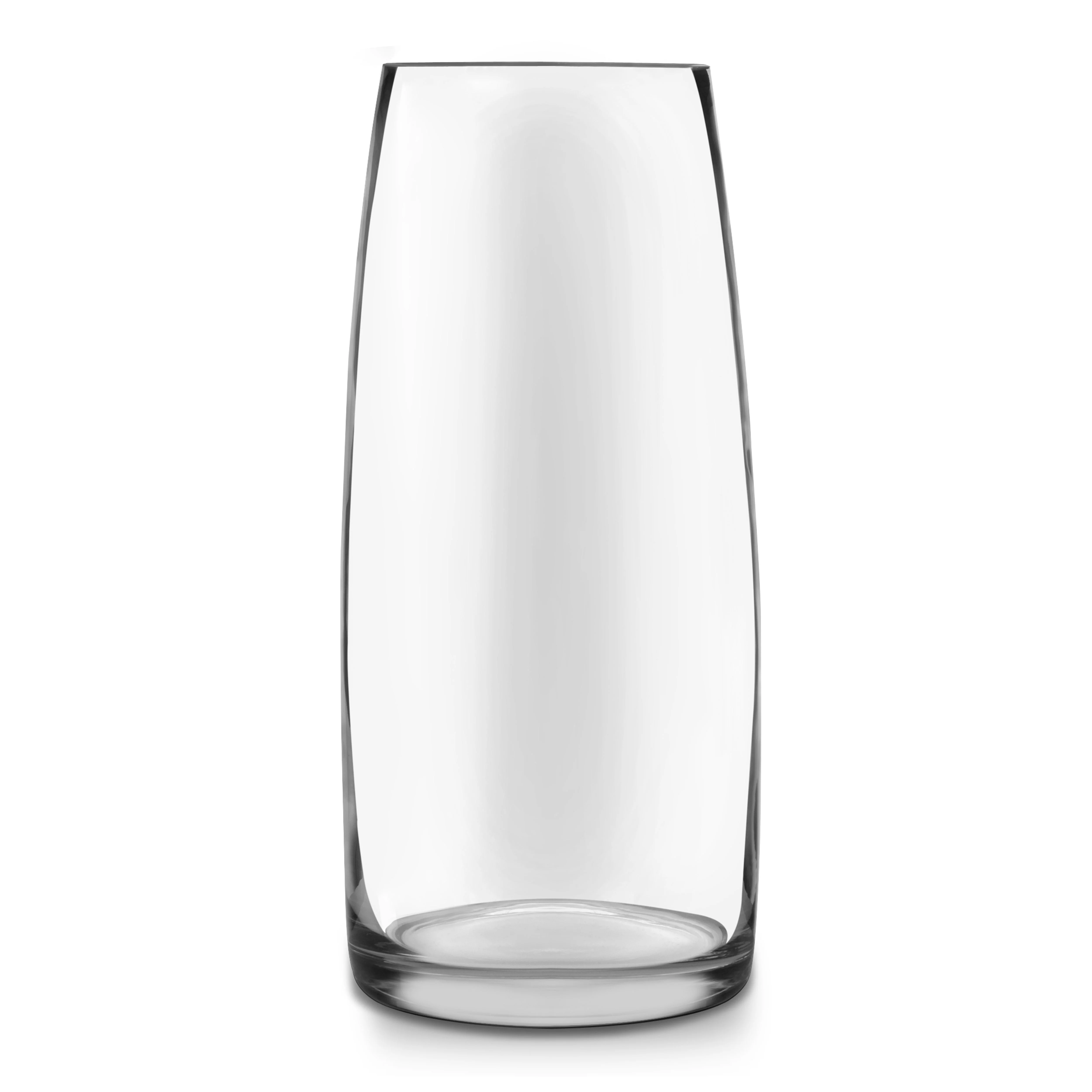 Libbey Poppy Glass Vase, 12-inch, Set of 2