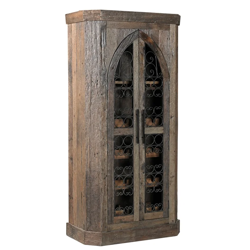 Taran Designs Milton 2-door Solid Wood Bar Cabinet in Dark Brown