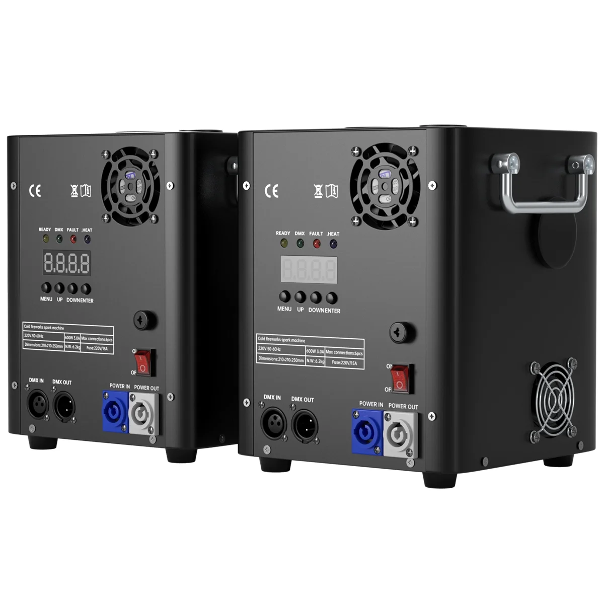VIPQV 2Pcs 700W Large Cold Spark Machine Firework Machine with Remote DMX for Wedding Stage DJ Event Party
