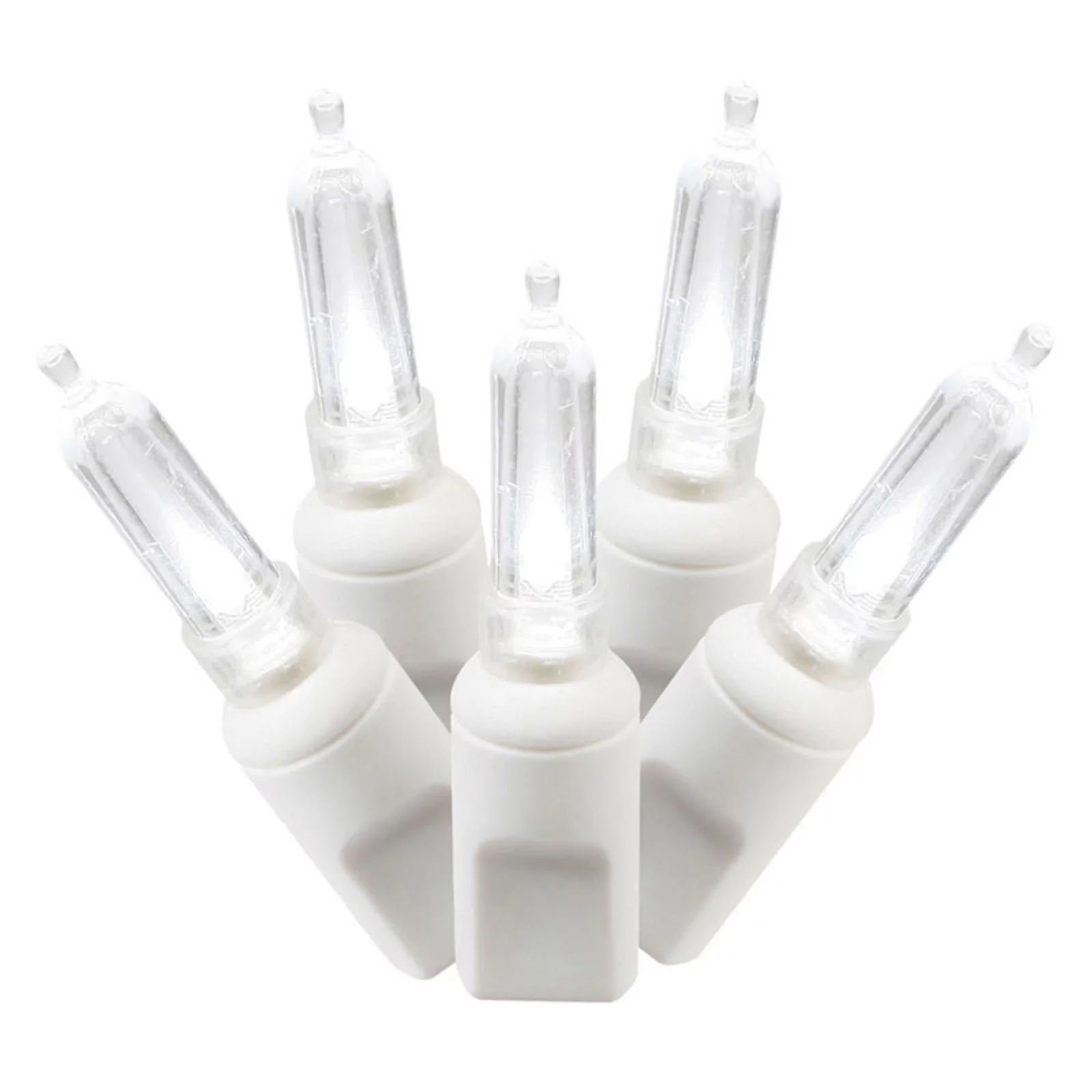 Vickerman 50 Pure-White Italian LED on White Wire, 25' Christmas Single Mold Light Strand