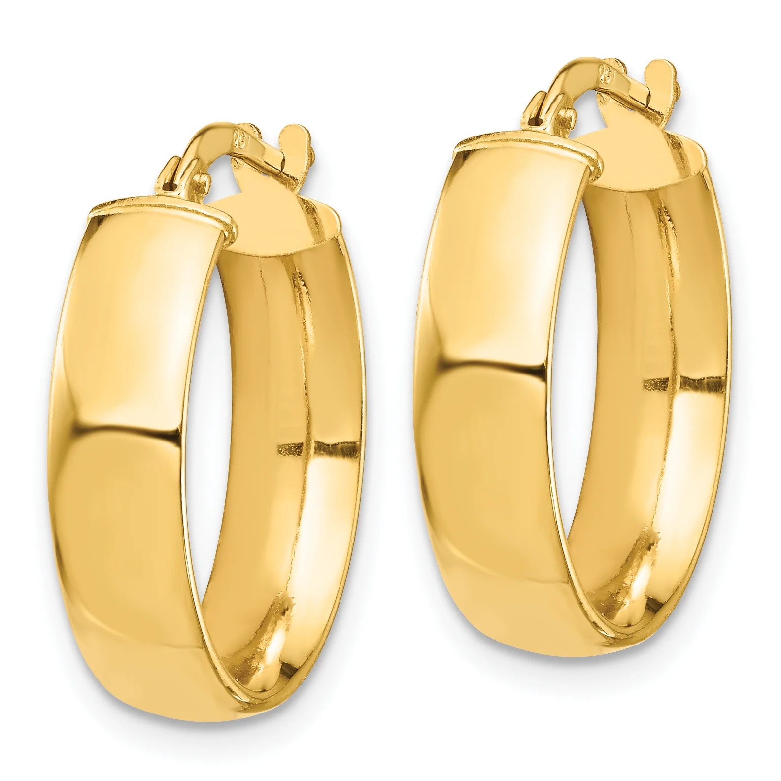 Primal Gold 14 Karat Yellow Gold 5mm Hoop Earrings