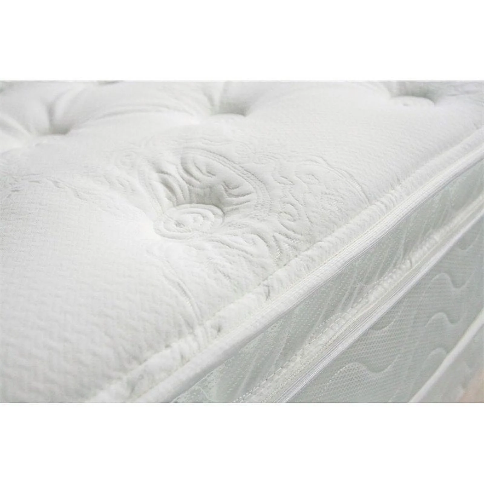 Furniture of America Joneson Fabric Queen Quilted Euro Top Mattress in White