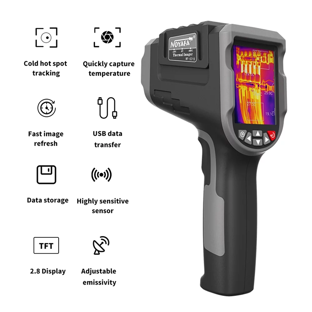 NOYAFA Thermal Imager,Thermal Camera  Vision Infrared 120 x 90 Handheld Definition Thermal NF-521S Professional IR Thermal x 90 IR Thermometer x 192 IR HAVOU PAPAPI 256 x 192 dsfen LAOSHE