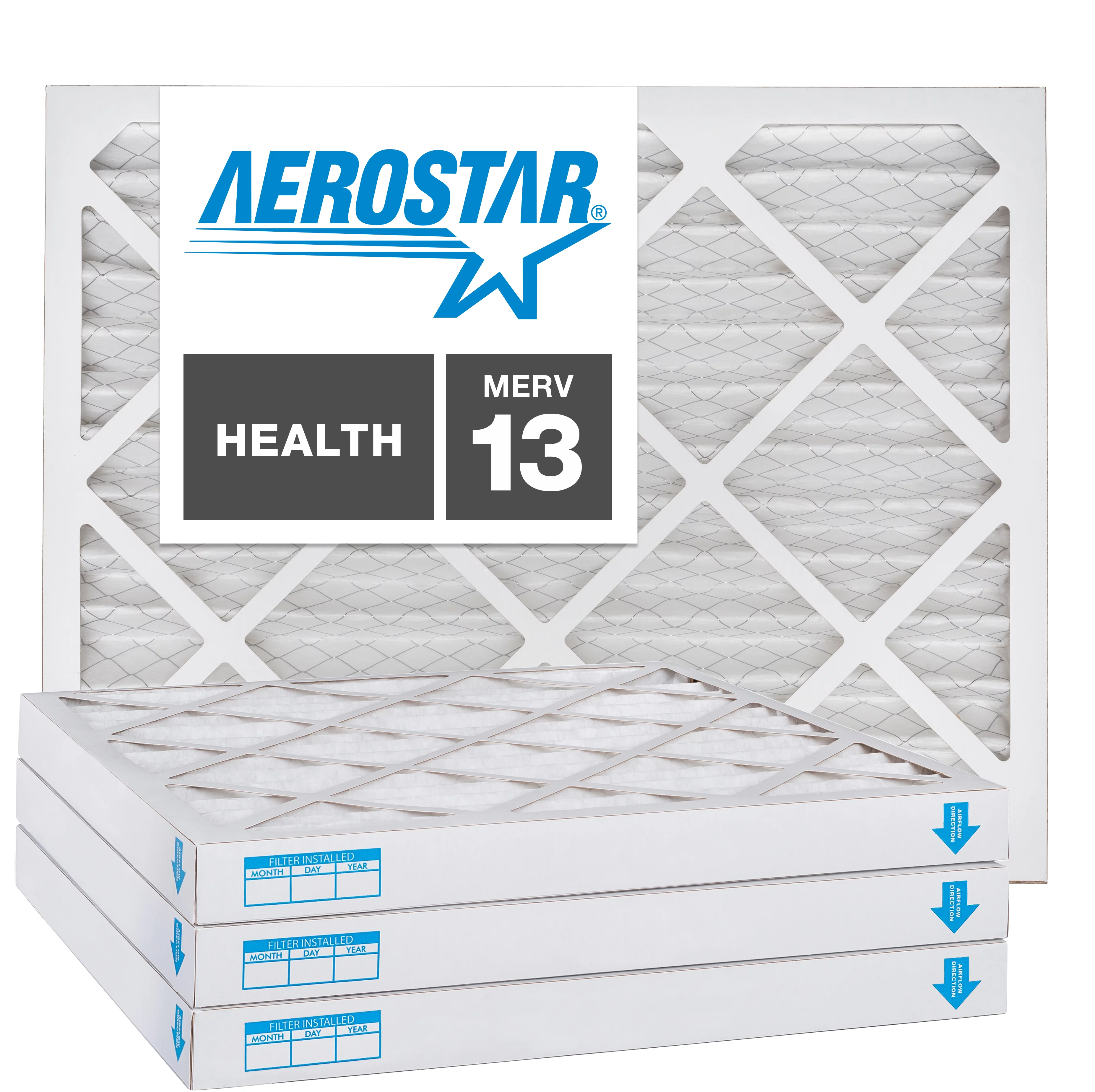 Aerostar 12x24x2 MERV  13,  Air Filter, 12x24x2, Box of 4