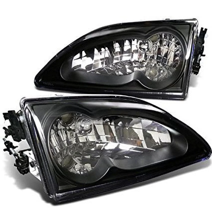 Spec-D Tuning LH-MST94JM-RS Ford Mustang Euro Crystal Black V8 Headlights Head Lamps Pair
