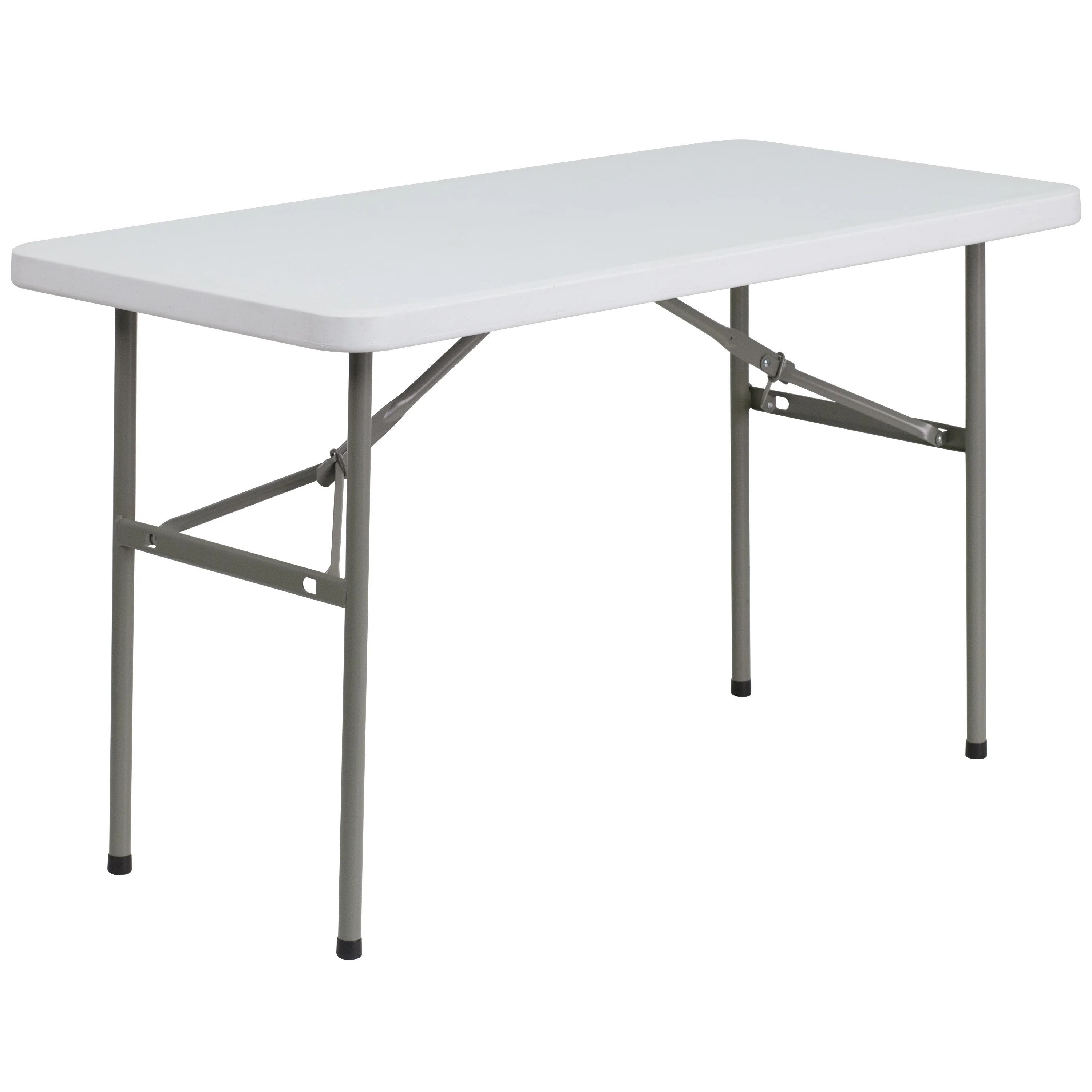 BizChair 4-Foot Granite White Plastic Folding Table