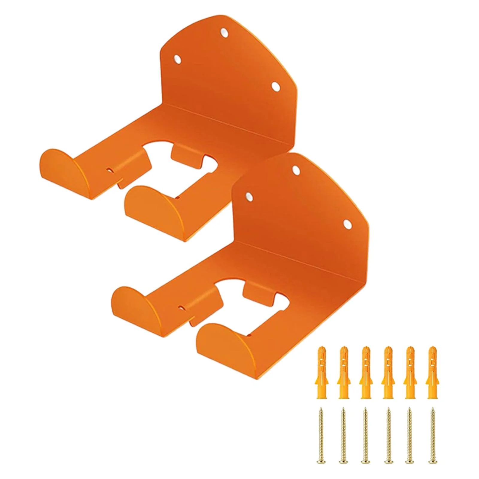 AMLESO 2 Pieces Trimmer Rack Garage Tool Orgnizer Weedeater Hanger Tool Shelf Heavy Duty Iron Drill Rack Holder for Home Improvement