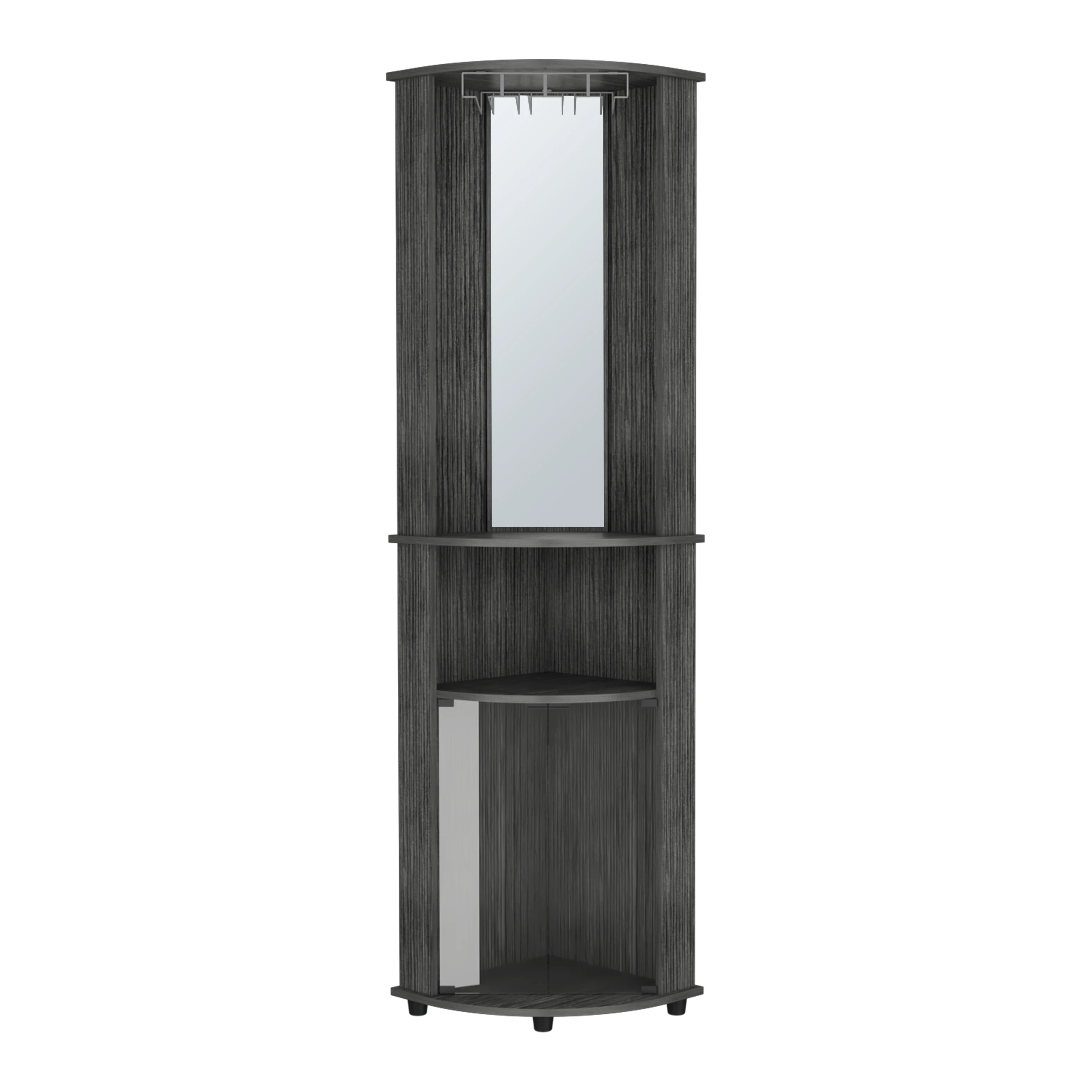 We Have Furniture Bar Cabinet Corner,Bar Cabinet, Rialto, Smokey Oak, Smokey Oak