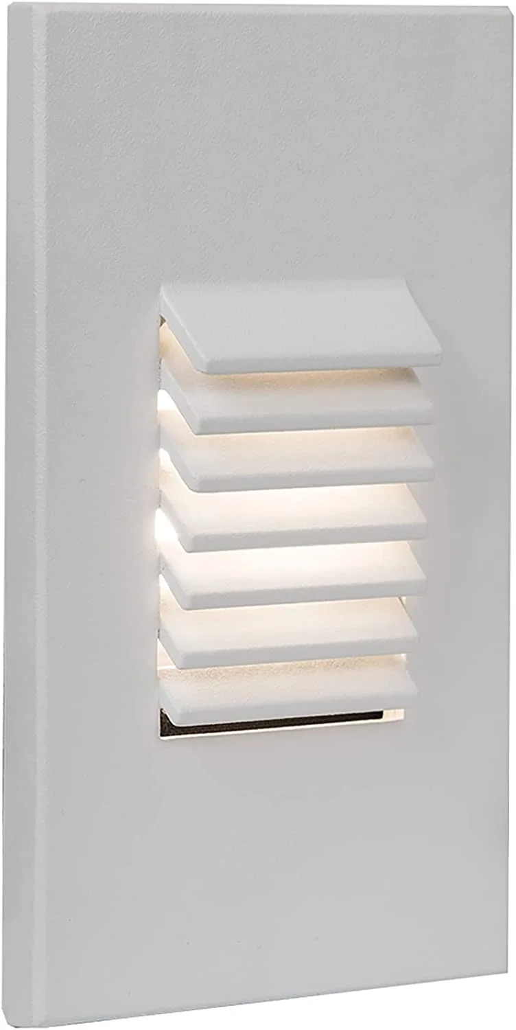 LEDme 120V LED Vertical Louvered Indoor and Outdoor Step and Wall Light Amber 1800K LED