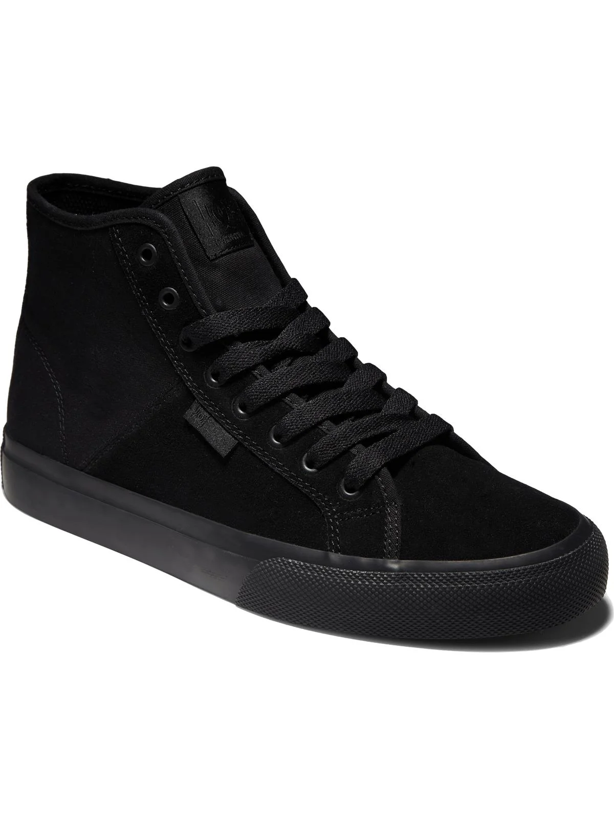 DC Mens Manual Hi Le Leather Lace Up Skate Shoes Black 10.5 Medium (D)