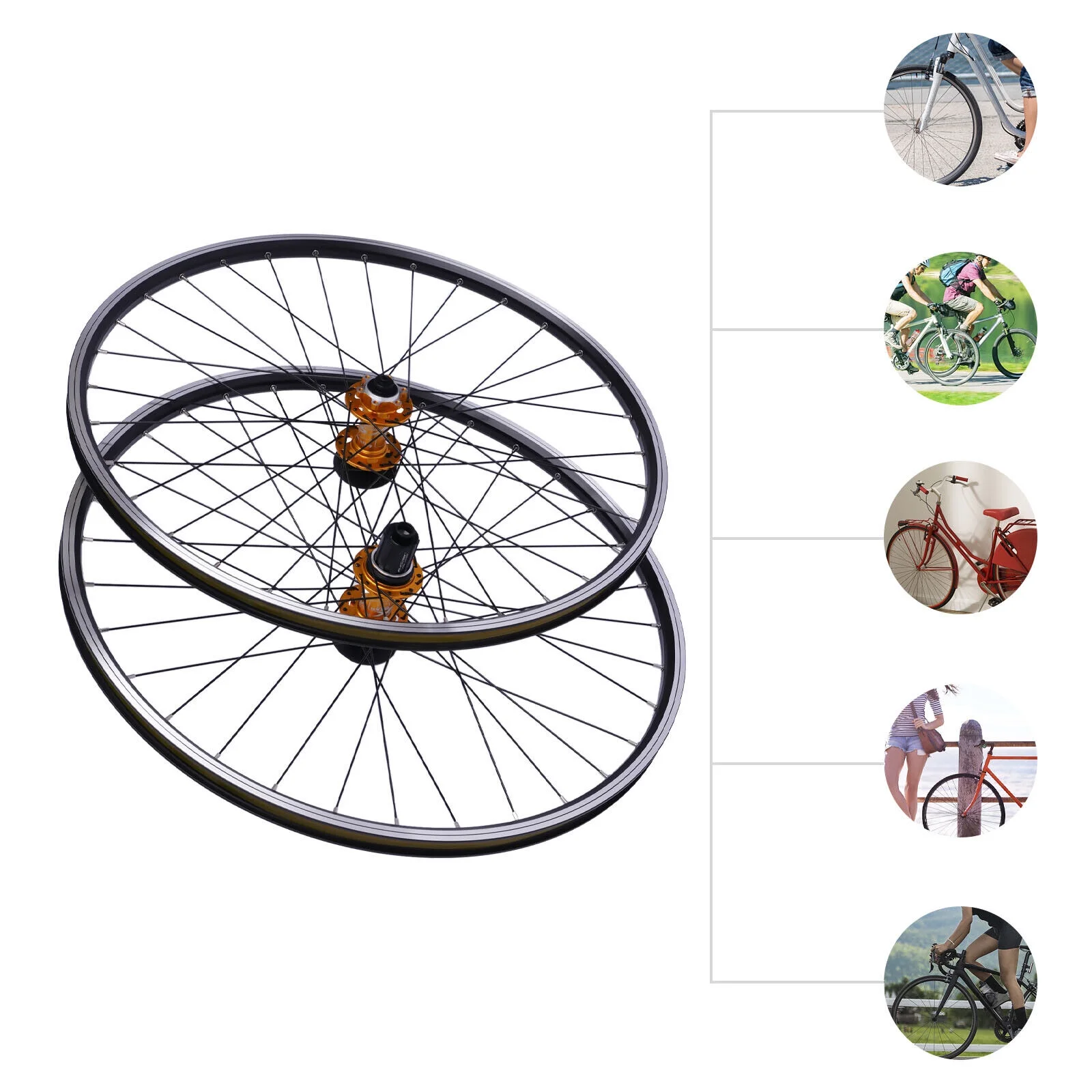 Miumaeov 27.5inch Mountain Bike Wheelset Aluminum Alloy Rim Disc Brake MTB Wheel Quick Release Front Rear Wheelset