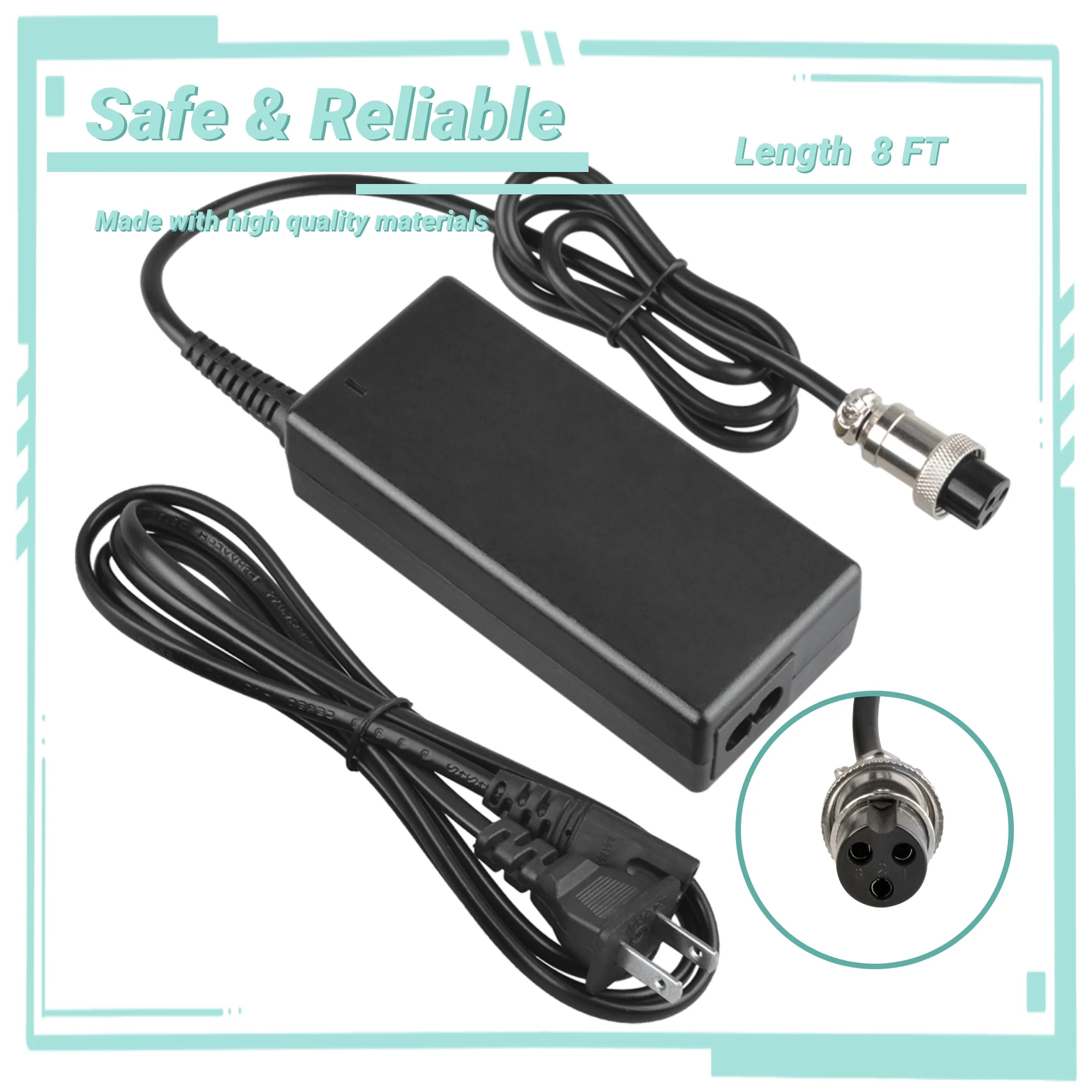 Yolmary 24V Electric Scooter Battery Charger Compatible for Razor Rebellion Electric Chopper, Pocket Mod, Sports Mod, and Dirt Quad