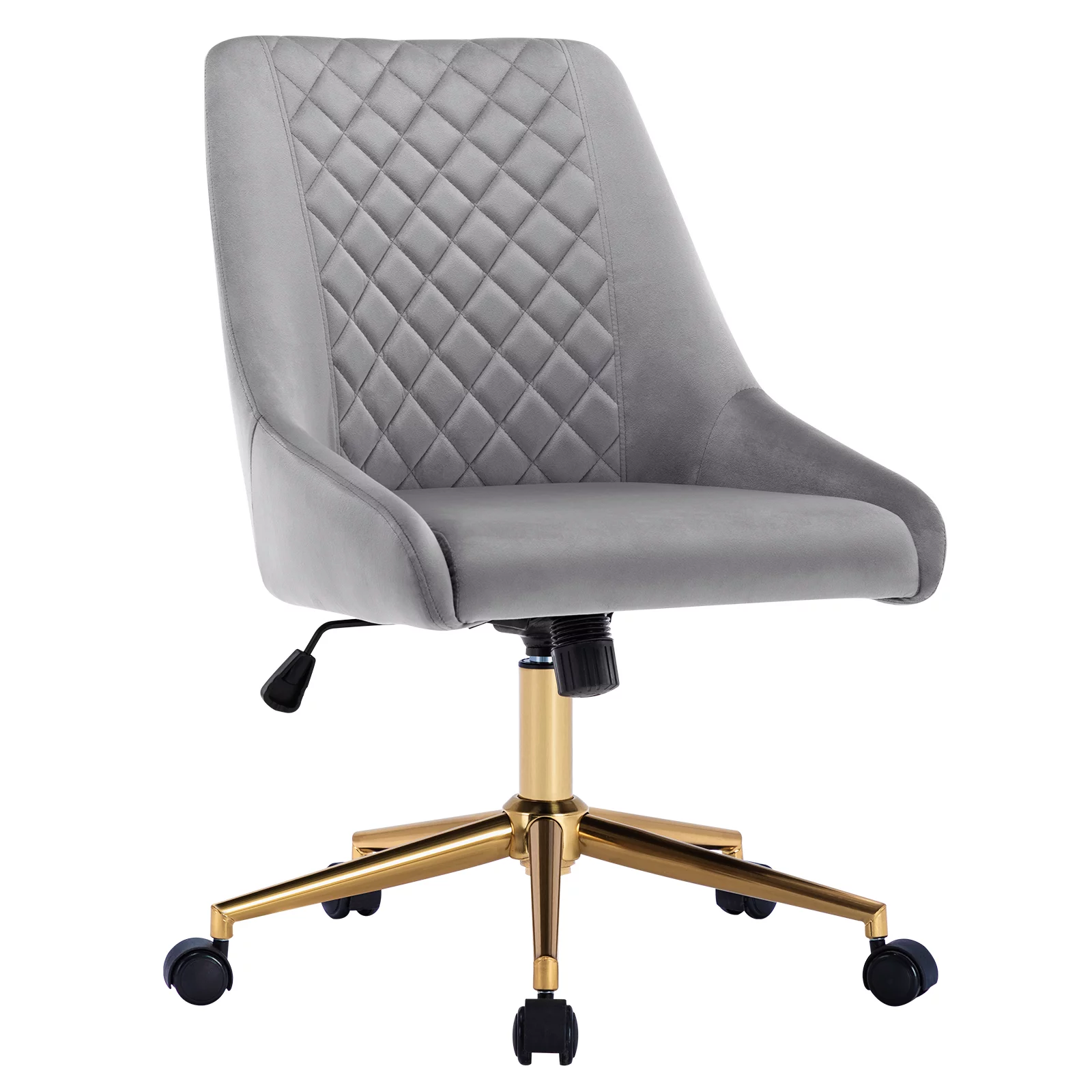 Duhome Elegant Lifestyle Office Chair Velvet Modern Contemporary Gray 1 Pcs