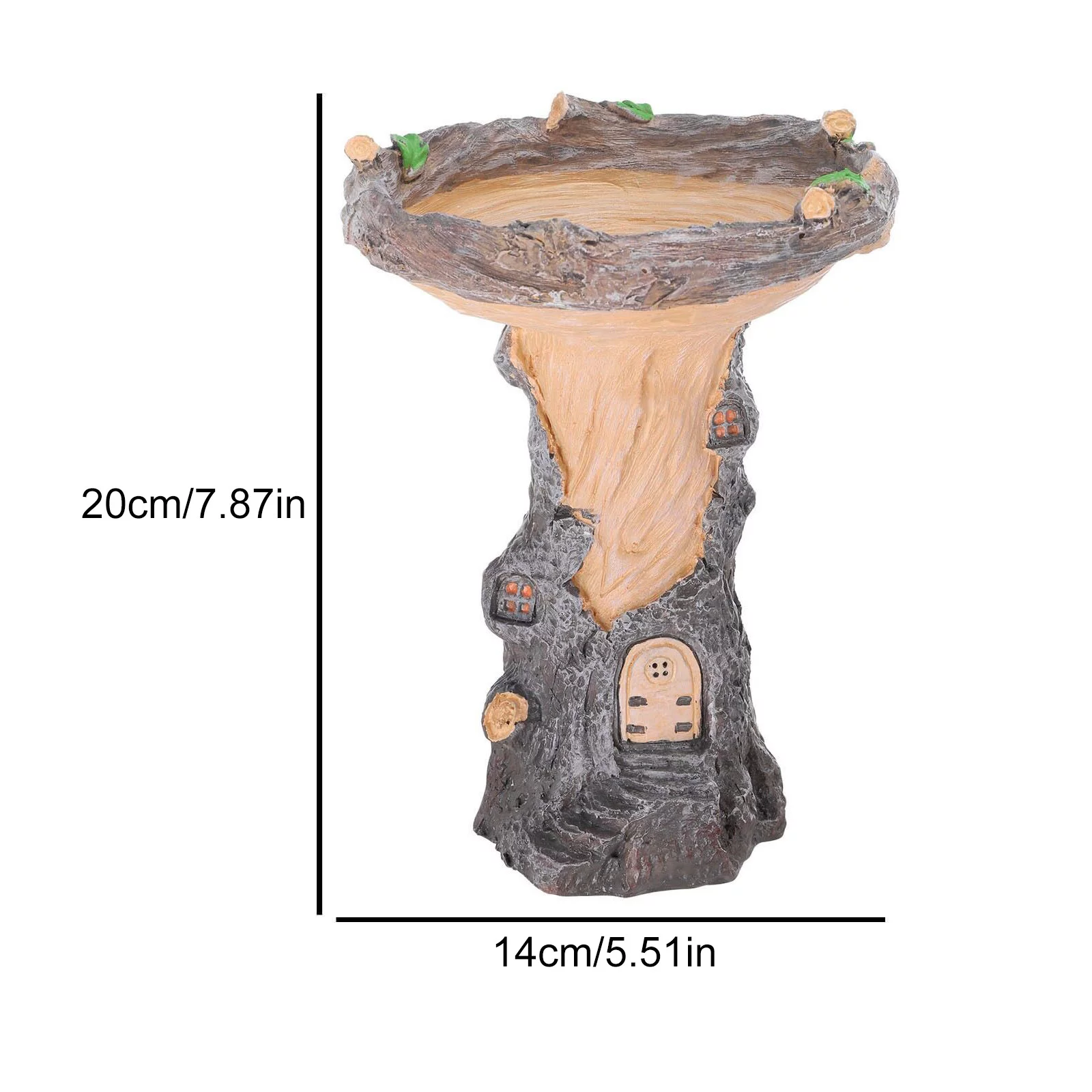 Ljxge Sculptures , Statues Resin Tree Birdbath Polyresin Antique Garden Bird Bath for Home Garden Yard