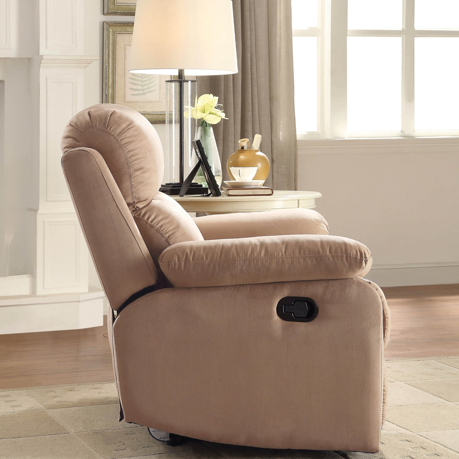 Brown Microfiber ACME Motion Parklon Recliner 59468 - Comfortable and Stylish Luxurious Addition to Your Home