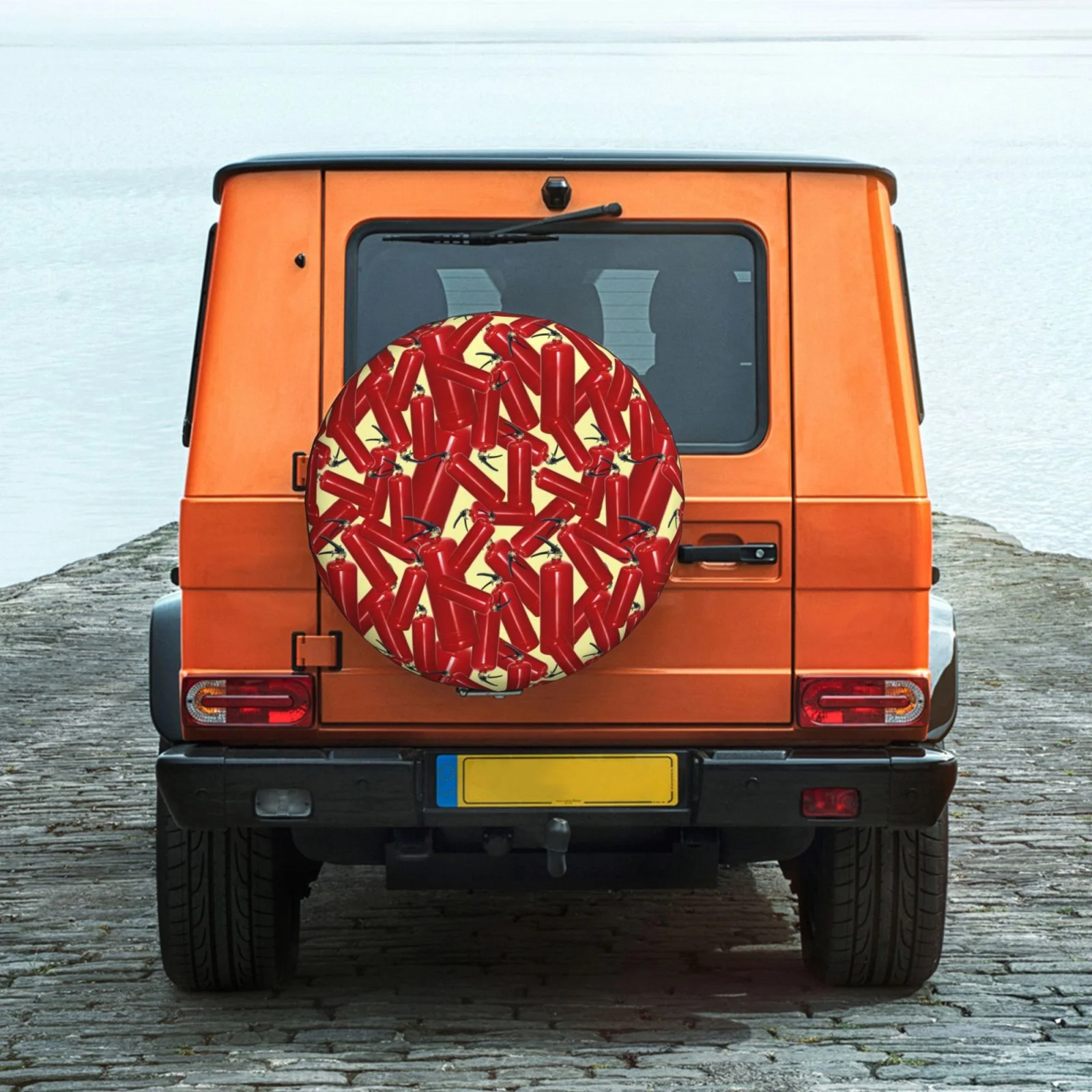 Easygdp Fire Extinguisher Wheel Sun Guard, Spare Tire Cover,Universal Trailer Suv Truck Camper Travel,Easy To Install And Remove -16 Inch