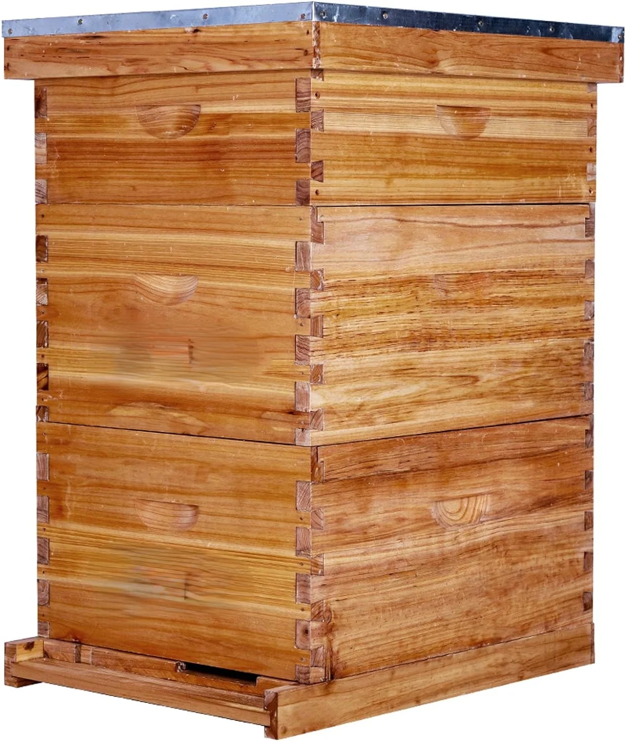 10 Frame Langstroth Bee Hive Coated with 100% Beeswax Includes Beehive Frames and Waxed Foundations (2 Deep Boxes & 1 Medium Box)