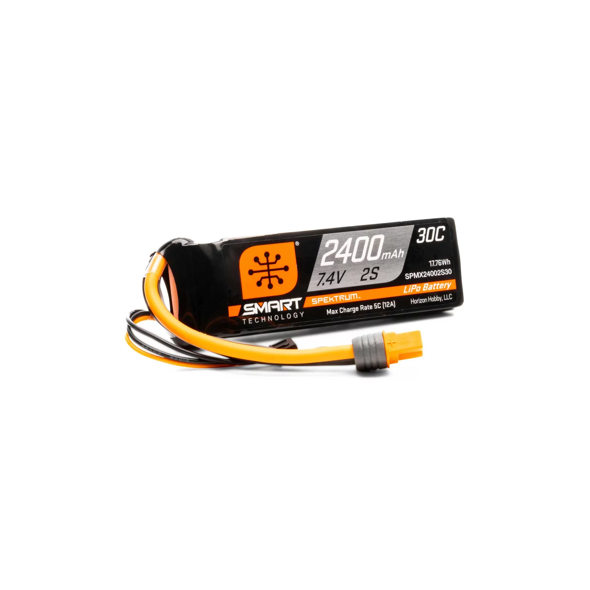 Spektrum SMART 2400mAh 2S 7.4V Smart G1 30C LiPo IC3 Connector SPMX24002S30 Car Batteries & Accessories