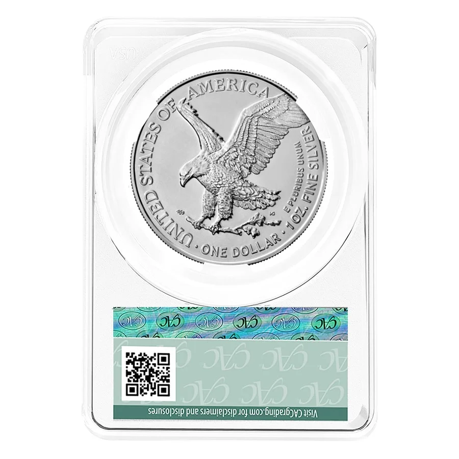 Lot of 5 - 2024 1 oz Silver American Eagle CAC MS 69